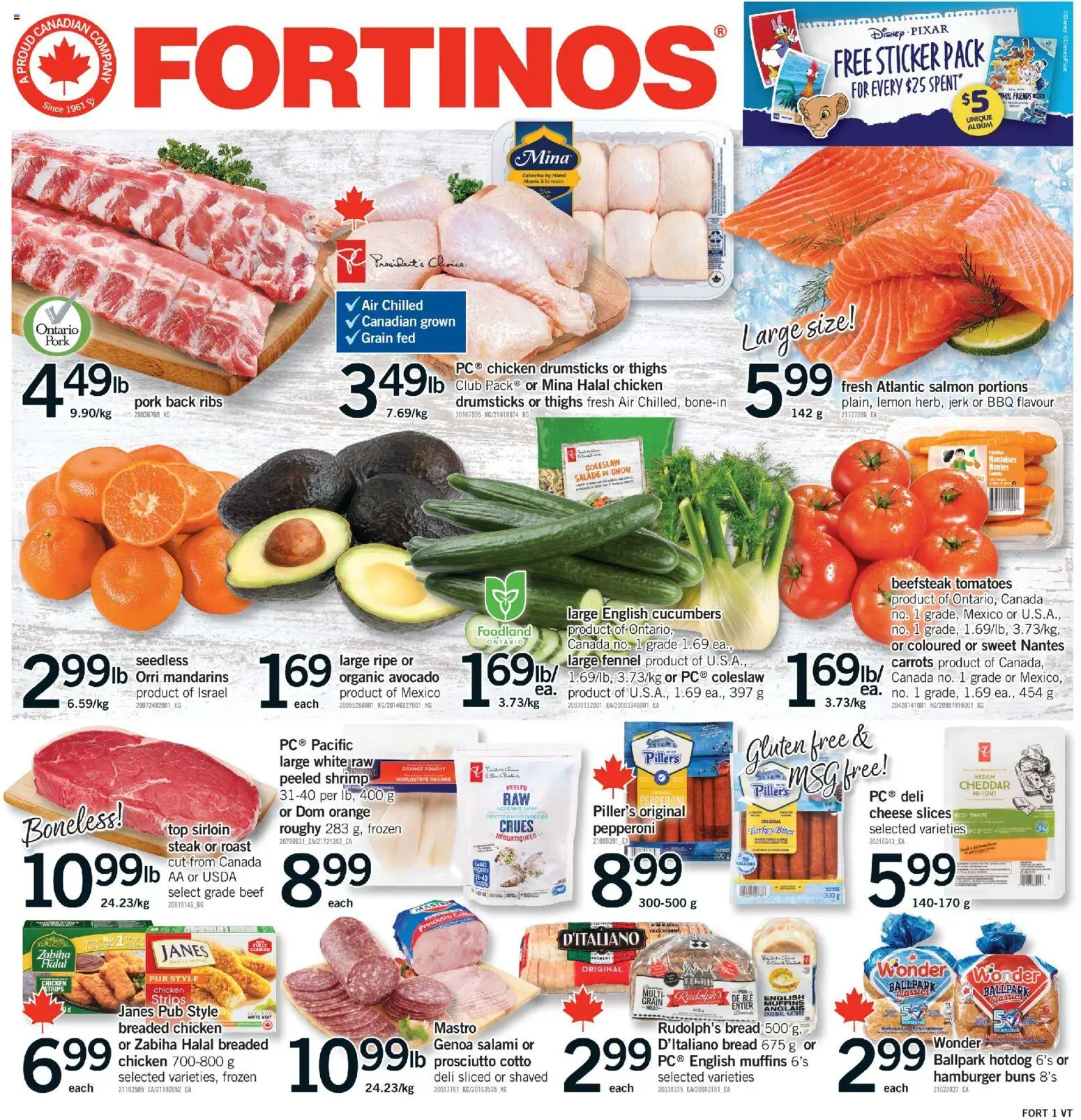Fortinos flyer valid from 09.04.2026 | Page: 1 | Products: Cucumbers, Turkey, Salami, Pork