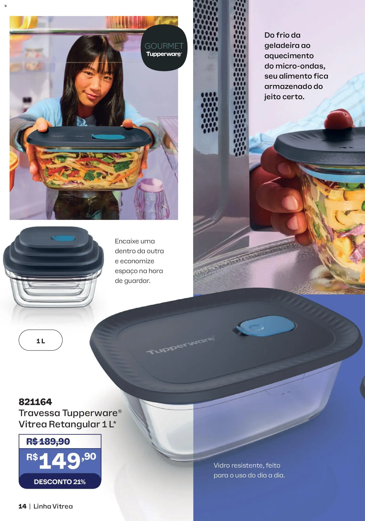 Tupperware Folheto - válido de 01.04.2026 | Página: 14 | Produtos: Geladeira, Travessa