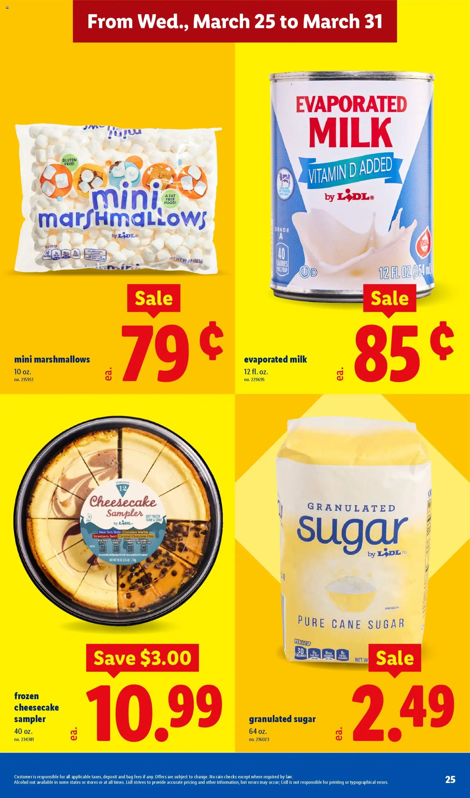 Lidl Weekly Ad - valid from 25.03.2026 | Page: 25 | Products: Vitamin, Milk, Chocolate, Chocolate Chip