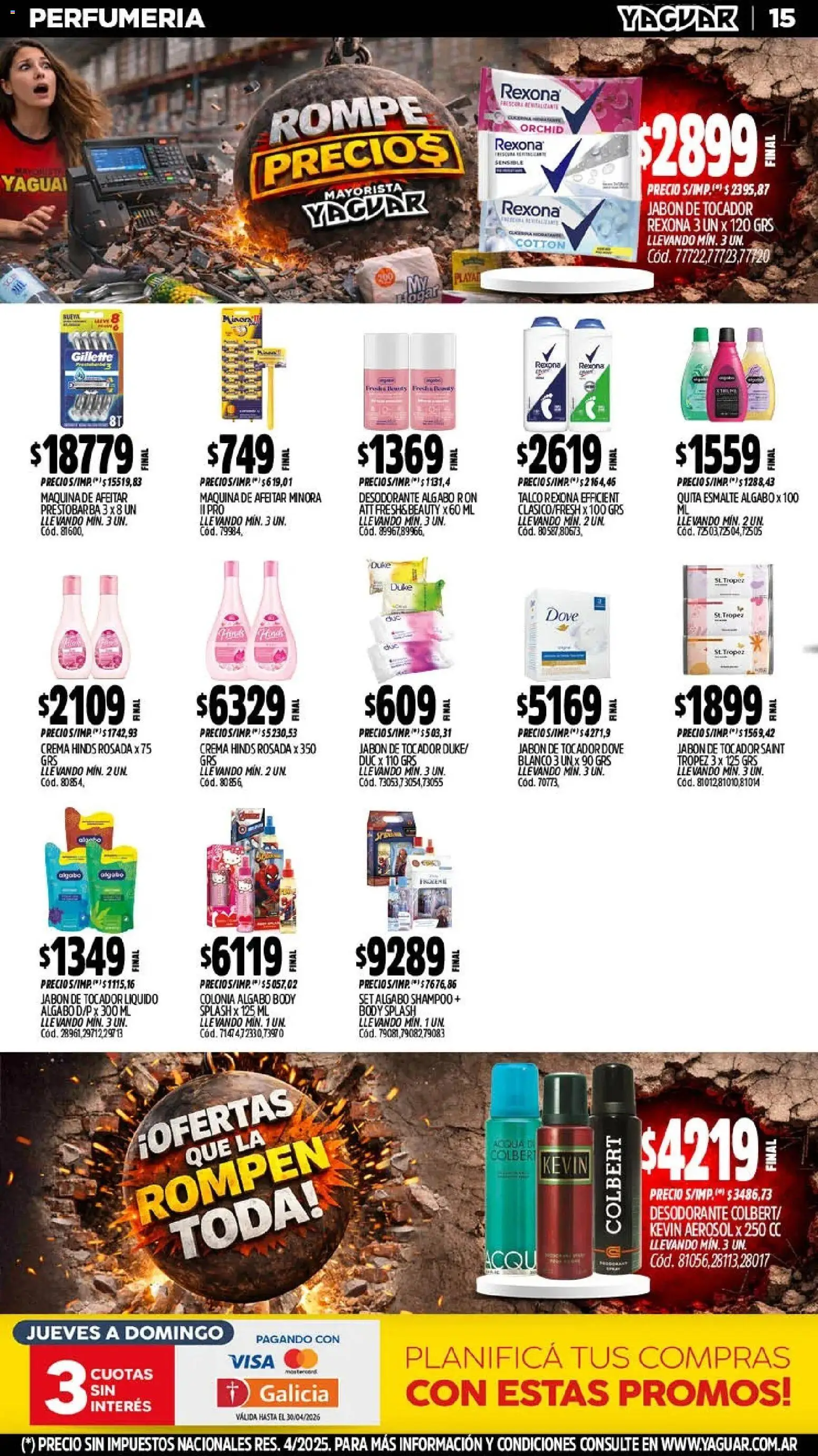 Yaguar - Oferta Semanal Mar del Plata │ válido desde el 06.04.2026 | Página: 15 | Productos: Body, Shampoo, Jabón, Desodorante