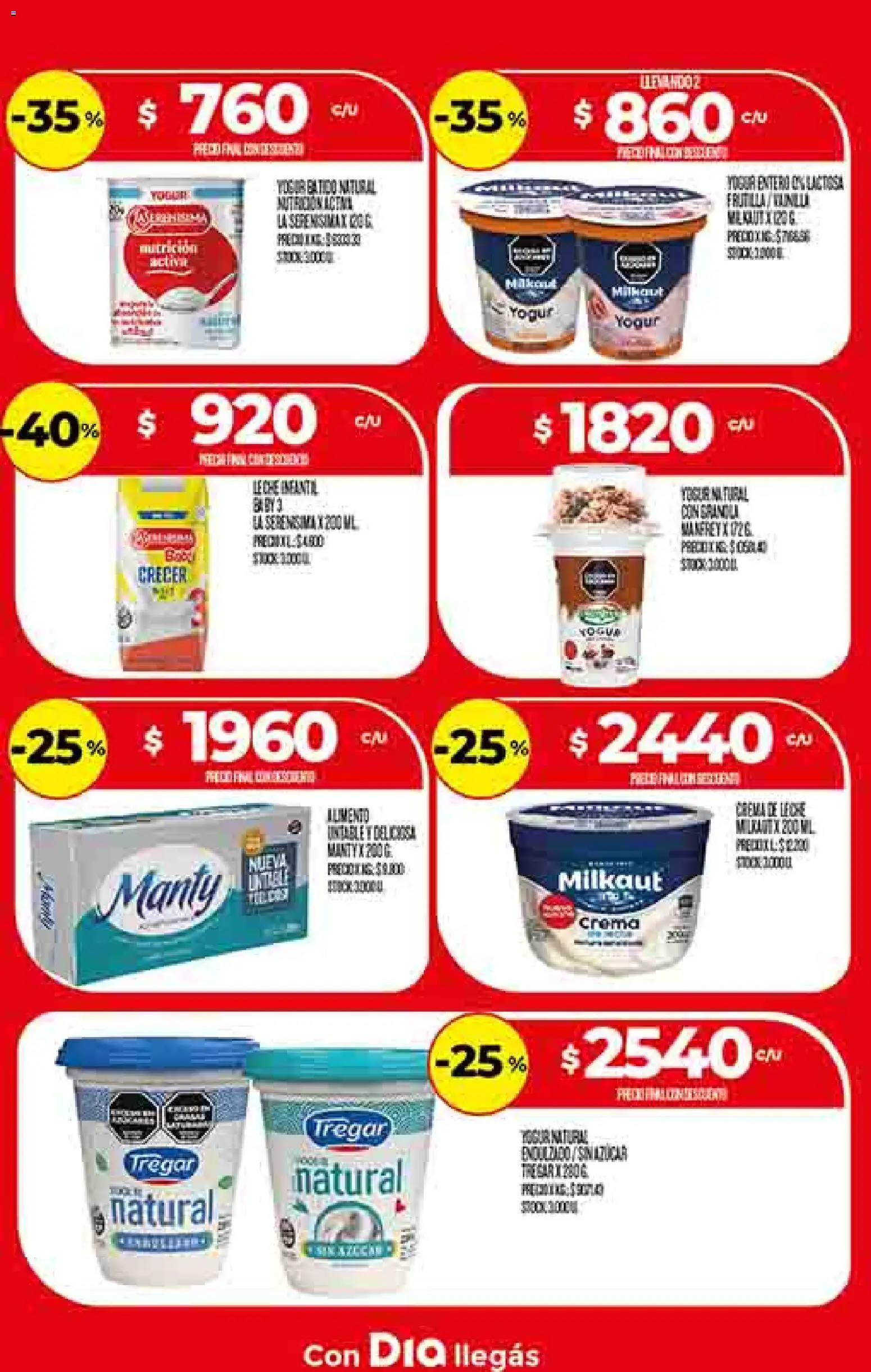 Supermercado DIA Ofertas │ válido desde el 25.03.2026 | Página: 20 | Productos: Frutilla, Leche, Yogur, Crema