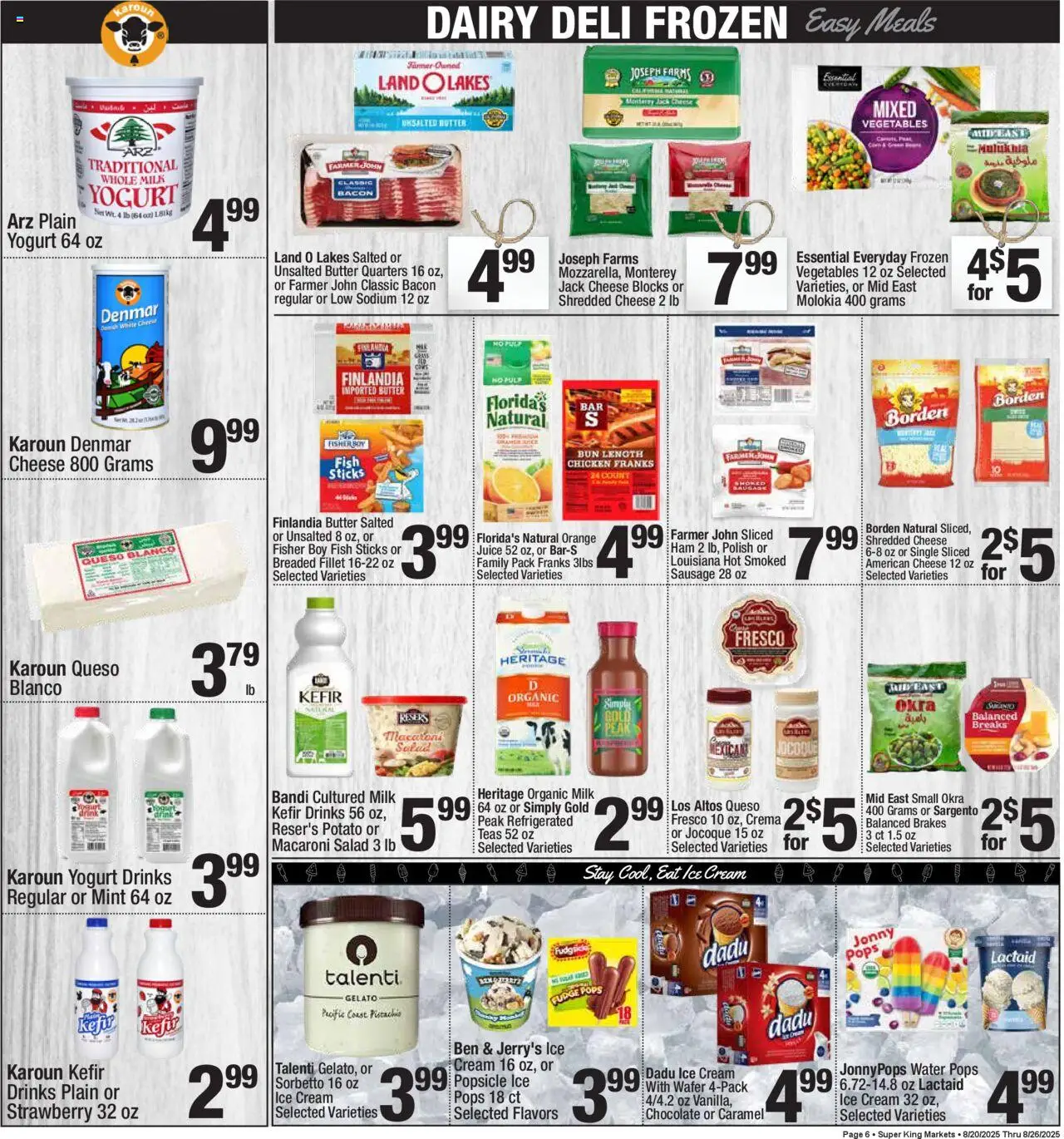 Super King - Weekly Ad - valid from 20.08.2025 | Page: 6 | Products: Juice, Fish, Ice cream, Salad