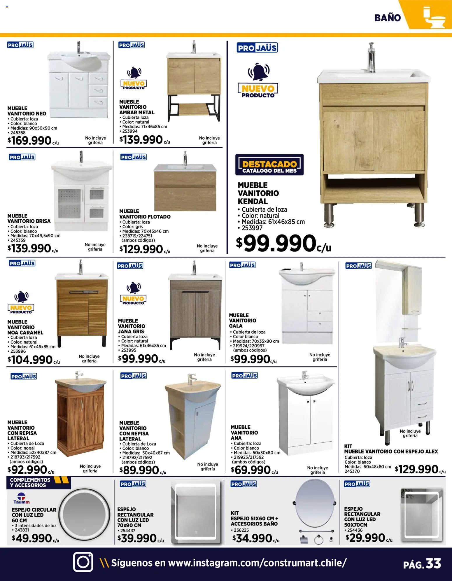 Construmart Ofertas │ válido desde el 01.12.2025 | Página: 33 | Productos: Repisa, Baño, Espejo, Cubierta