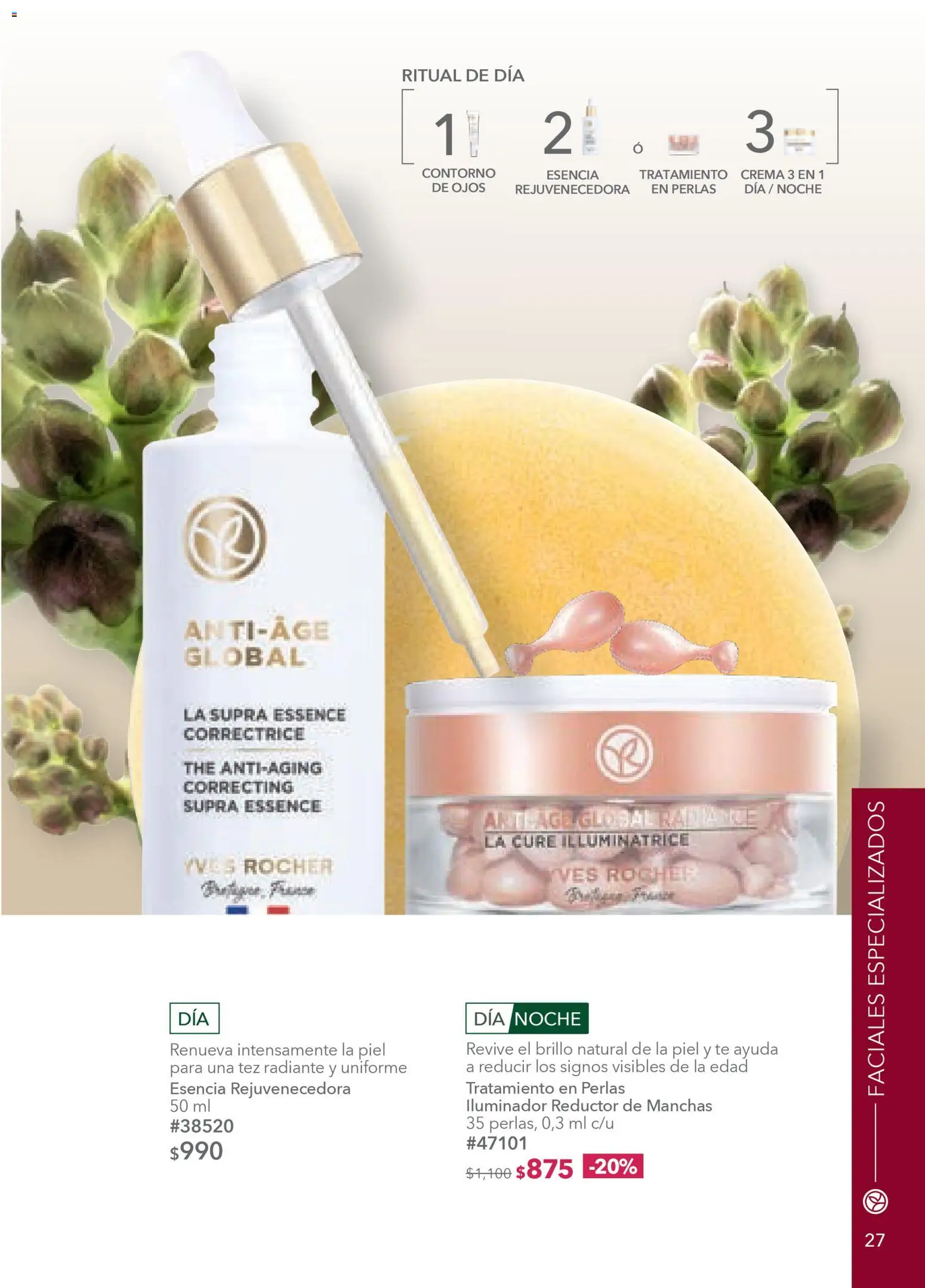 Nuevas ofertas de Yves Rocher válidas en toda la República Mexicana desde el 03.03.2026. ¡Encuentra las mejores ofertas en Yves Rocher campaña 4 2026! | Página: 27 | Productos: Contorno de ojos, Crema, Contorno, Radiante