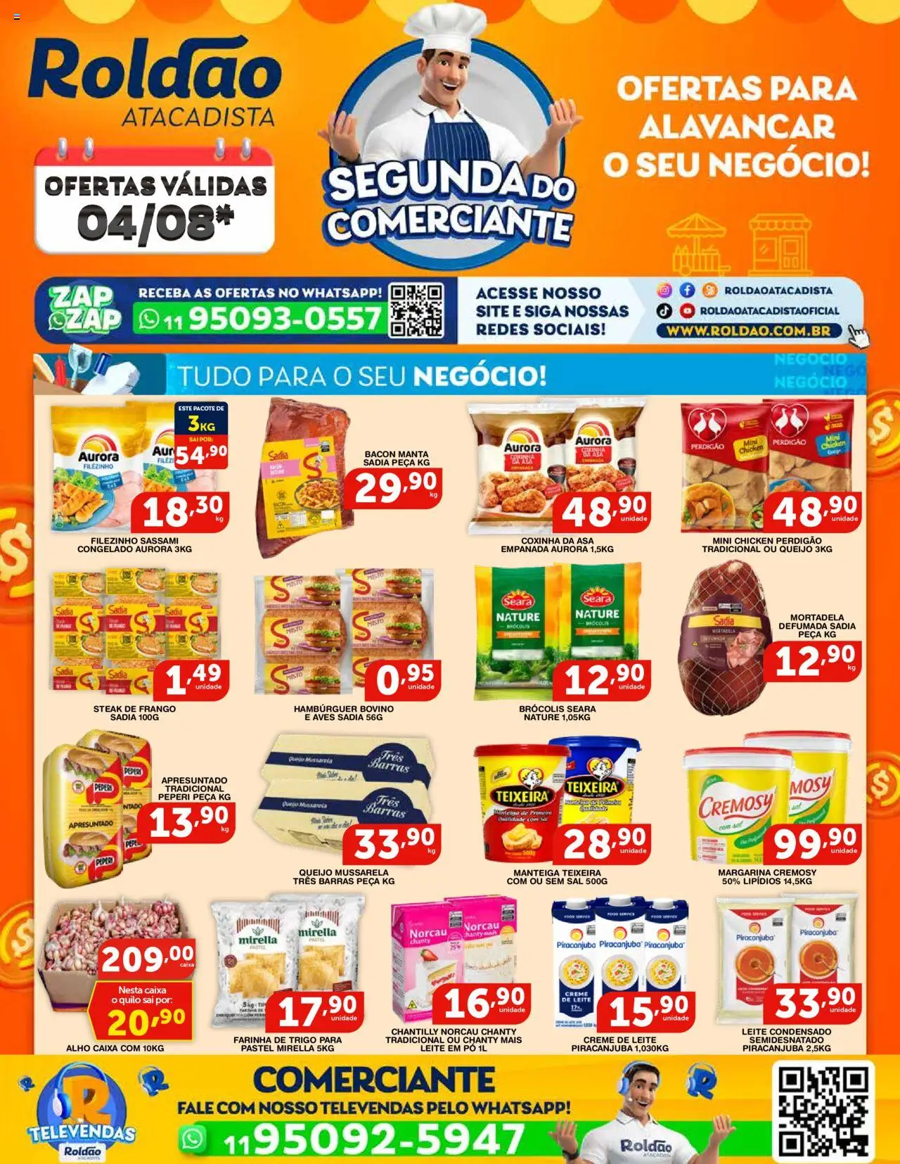 Roldão Folheto - válido de 04.08.2025 | Página: 1 | Produtos: Caixa, Queijo, Mortadela, Margarina
