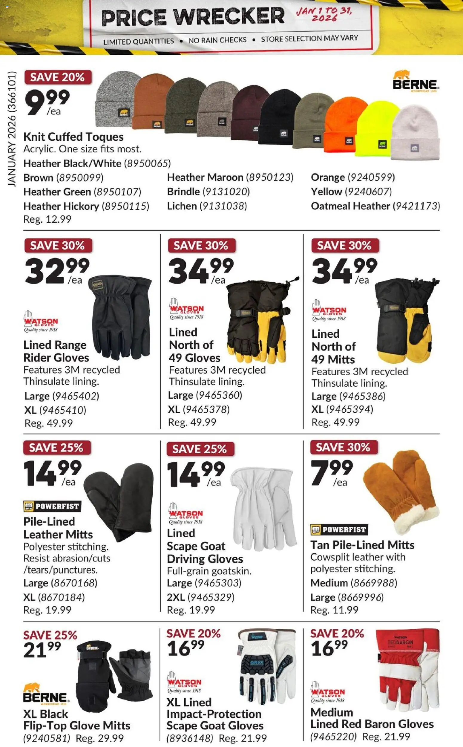 Princess Auto flyer valid from 01.01.2026 | Page: 21 | Products: Gloves