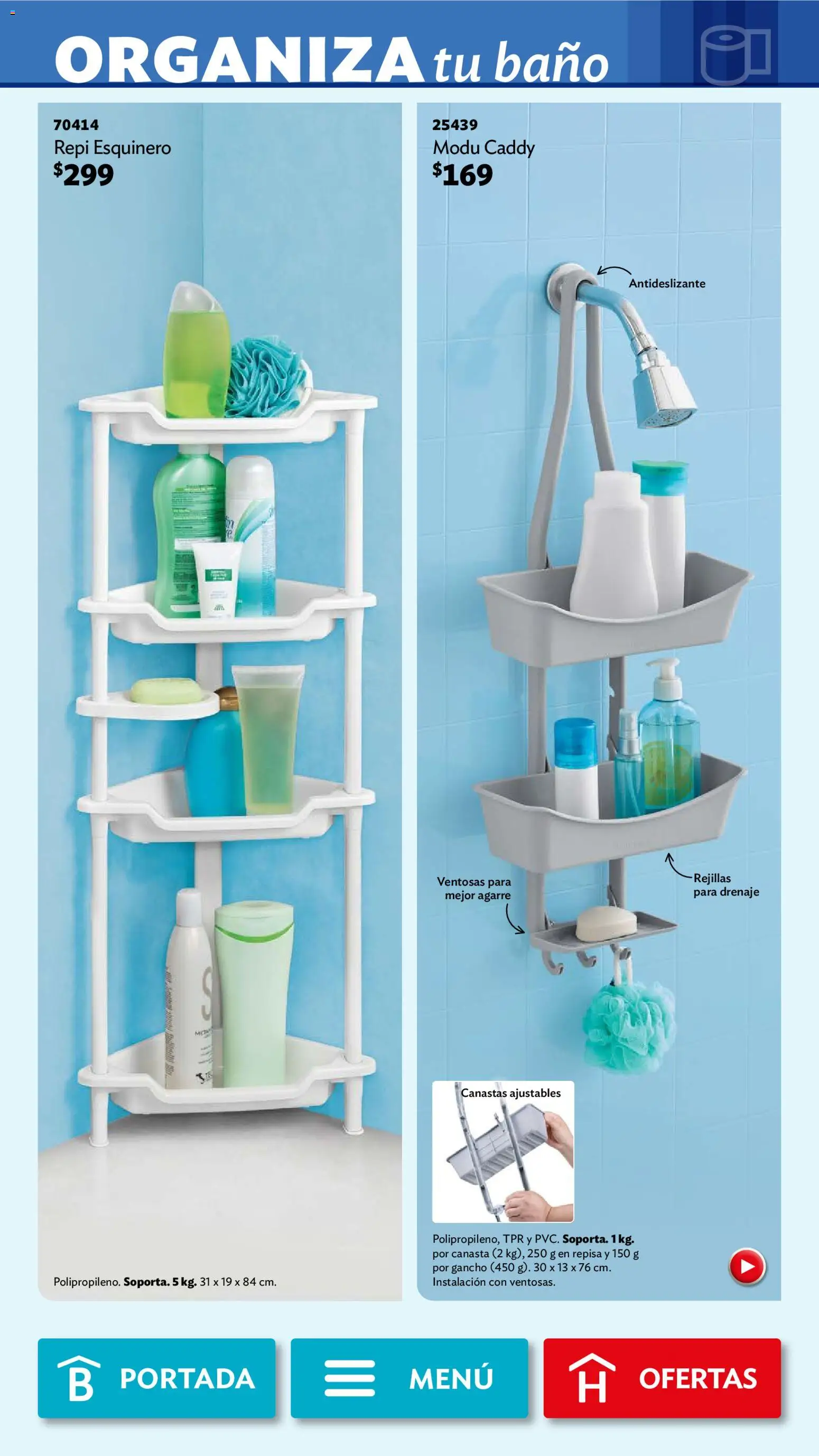 Nuevas ofertas de Betterware válidas en toda la República Mexicana desde el 02.02.2026. ¡Encuentra las mejores ofertas en Betterware campaña 2 2026! | Página: 97 | Productos: Repisa, Baño, Canasta