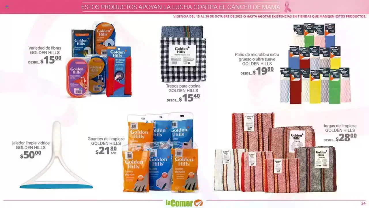 Nuevas ofertas de La Comer válidas en toda la República Mexicana desde el 15.10.2025. ¡Encuentra las mejores ofertas en La Comer - Folleto! | Página: 24 | Productos: Guantes, Cocina