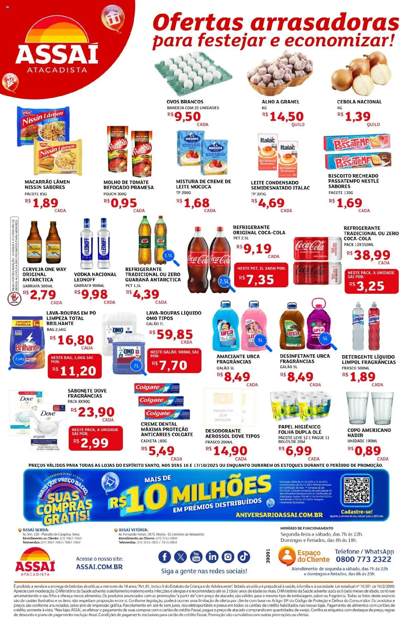 Assaí Atacadista Folheto - válido de 16.10.2025 | Página: 2 | Produtos: Guaraná, Base, Carne, Baixo