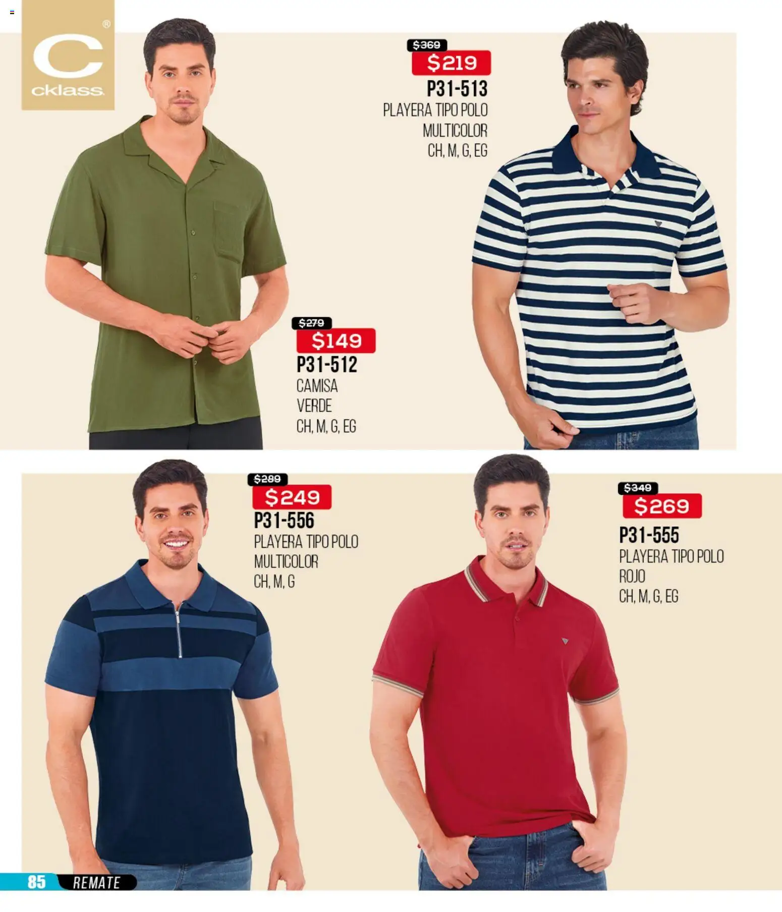 Nuevas ofertas de Cklass válidas en toda la República Mexicana desde el 16.02.2026. ¡Encuentra las mejores ofertas en Cklass catálogo Remate Ropa! | Página: 86 | Productos: Camisa, Playera