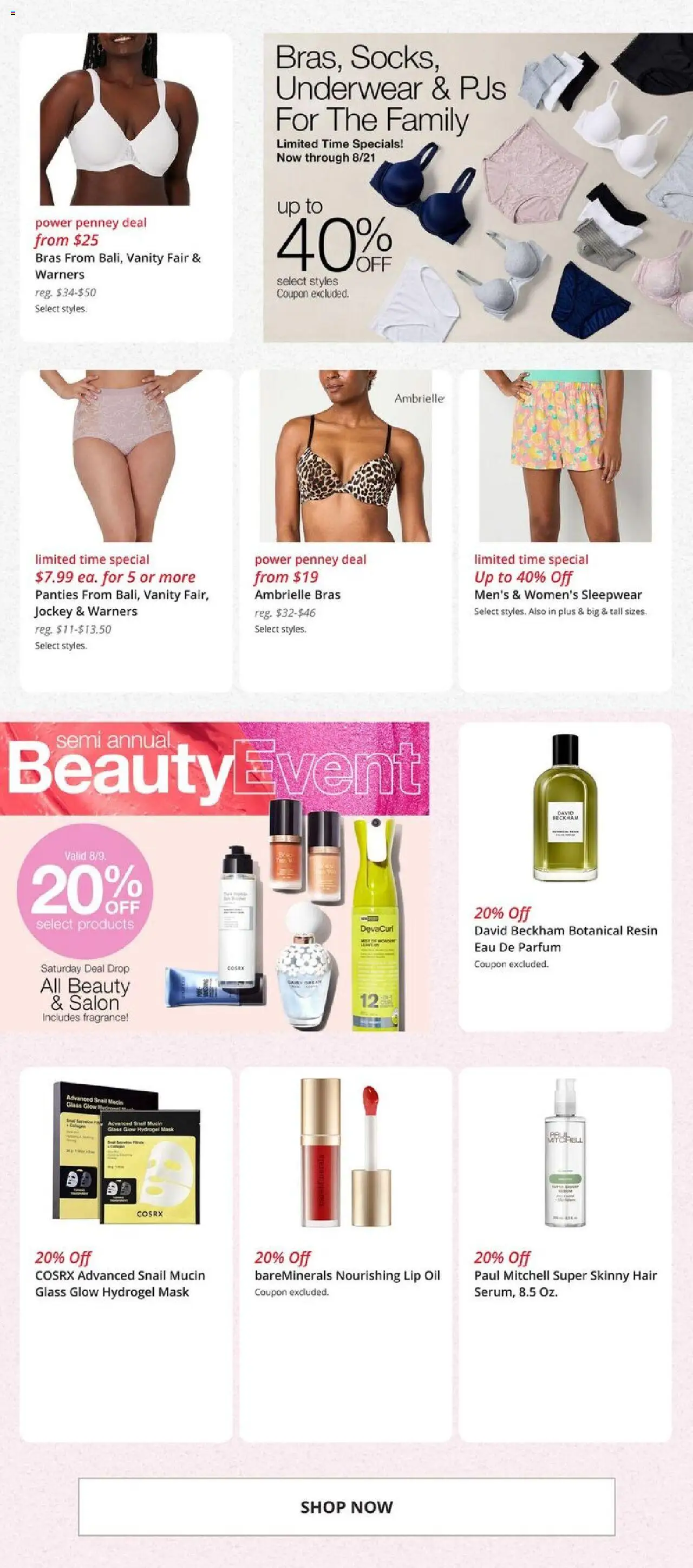JCPenney Weekly Ad - valid from 14.08.2025 | Page: 6 | Products: Fragrance, Mask, Underwear, Panties