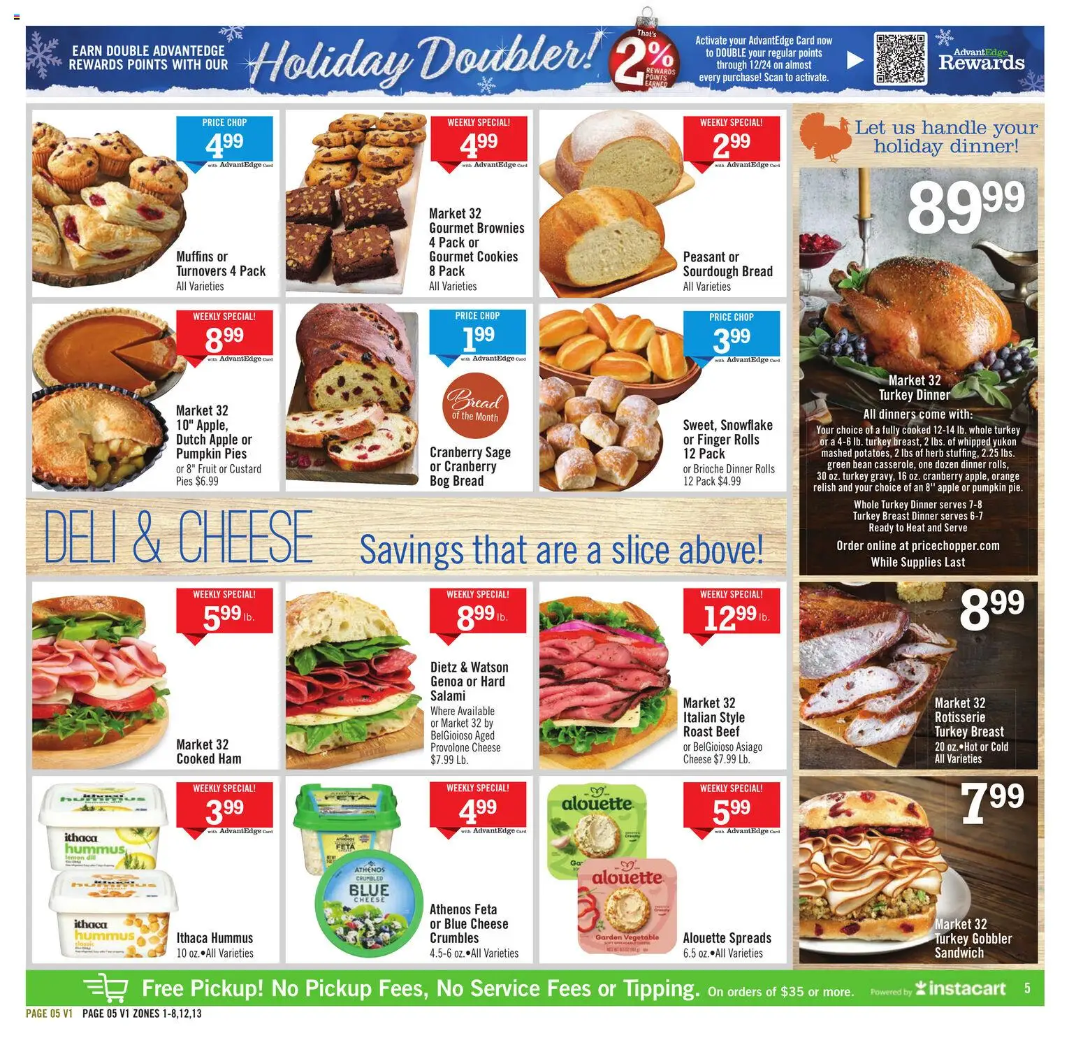 Price Chopper Weekly Ad - valid from 16.11.2025 | Page: 5 | Products: Cheese, Bread, Beef, Cookies