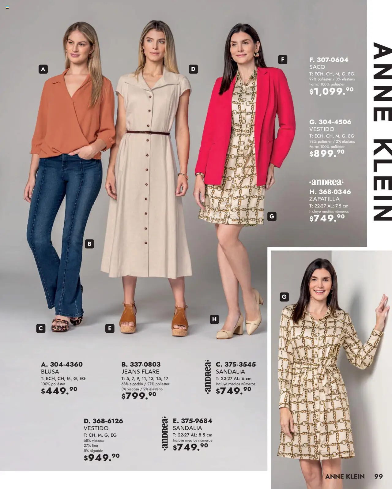 Nuevas ofertas de Andrea válidas en toda la República Mexicana desde el 25.05.2025. ¡Encuentra las mejores ofertas en Andrea - Catálogo Vestir Exterior! | Página: 99 | Productos: Blusa, Algodón, Vestido