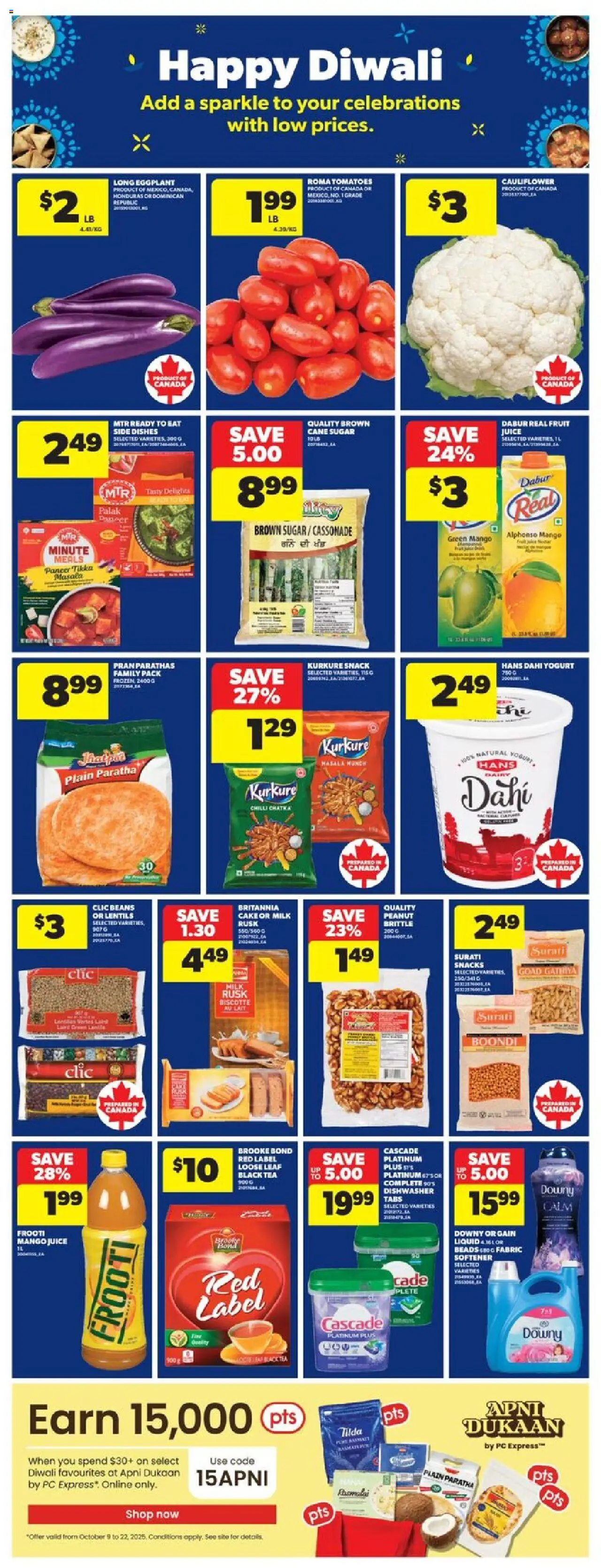 Real Canadian Superstore flyer valid from 09.10.2025 | Page: 12 | Products: Dishwasher, Milk, Yogurt, Juice