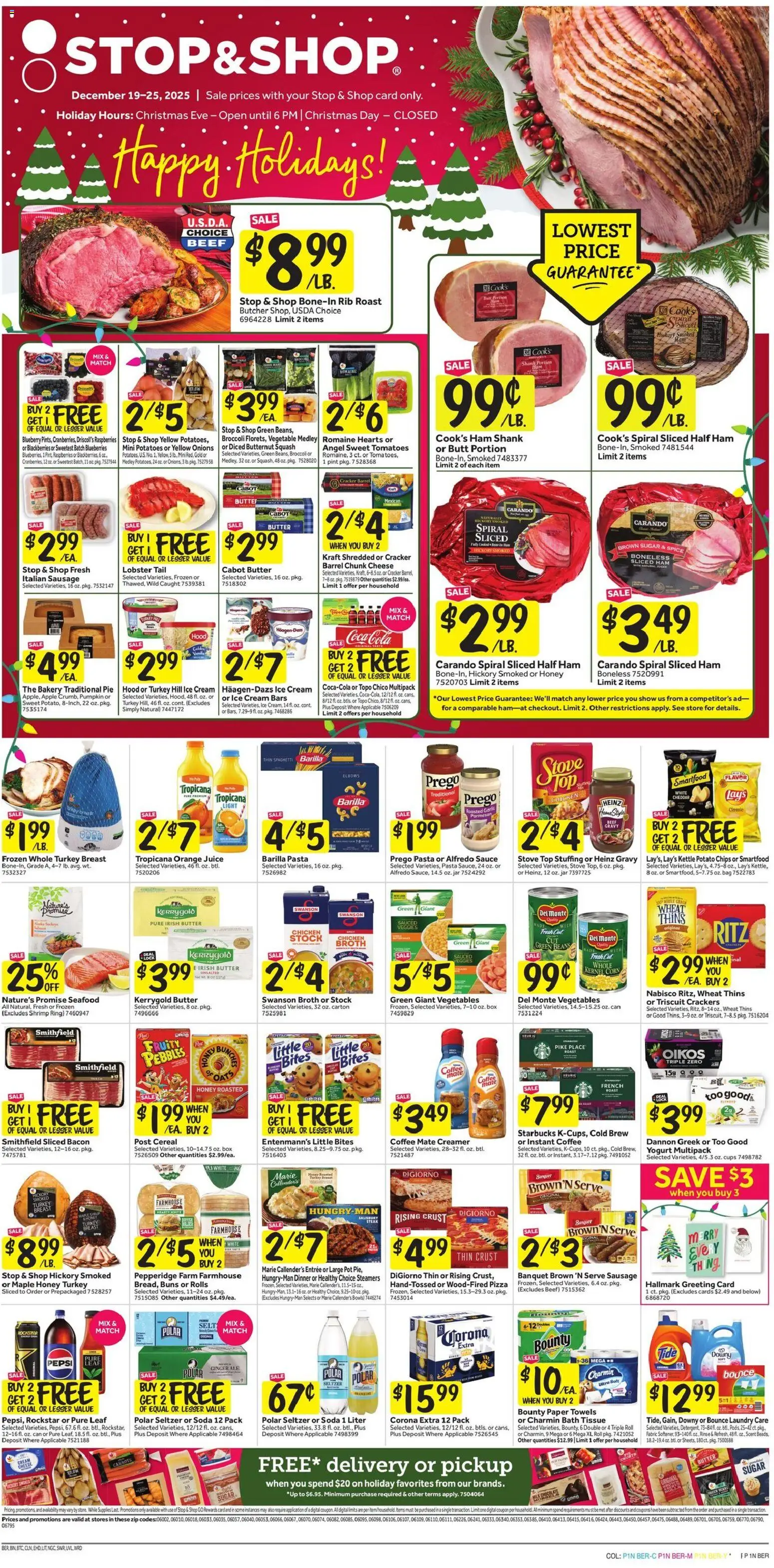 Stop & Shop Weekly Ad - valid from 19.12.2025 | Page: 1 | Products: Squash, Pin, Chips, Ice cream
