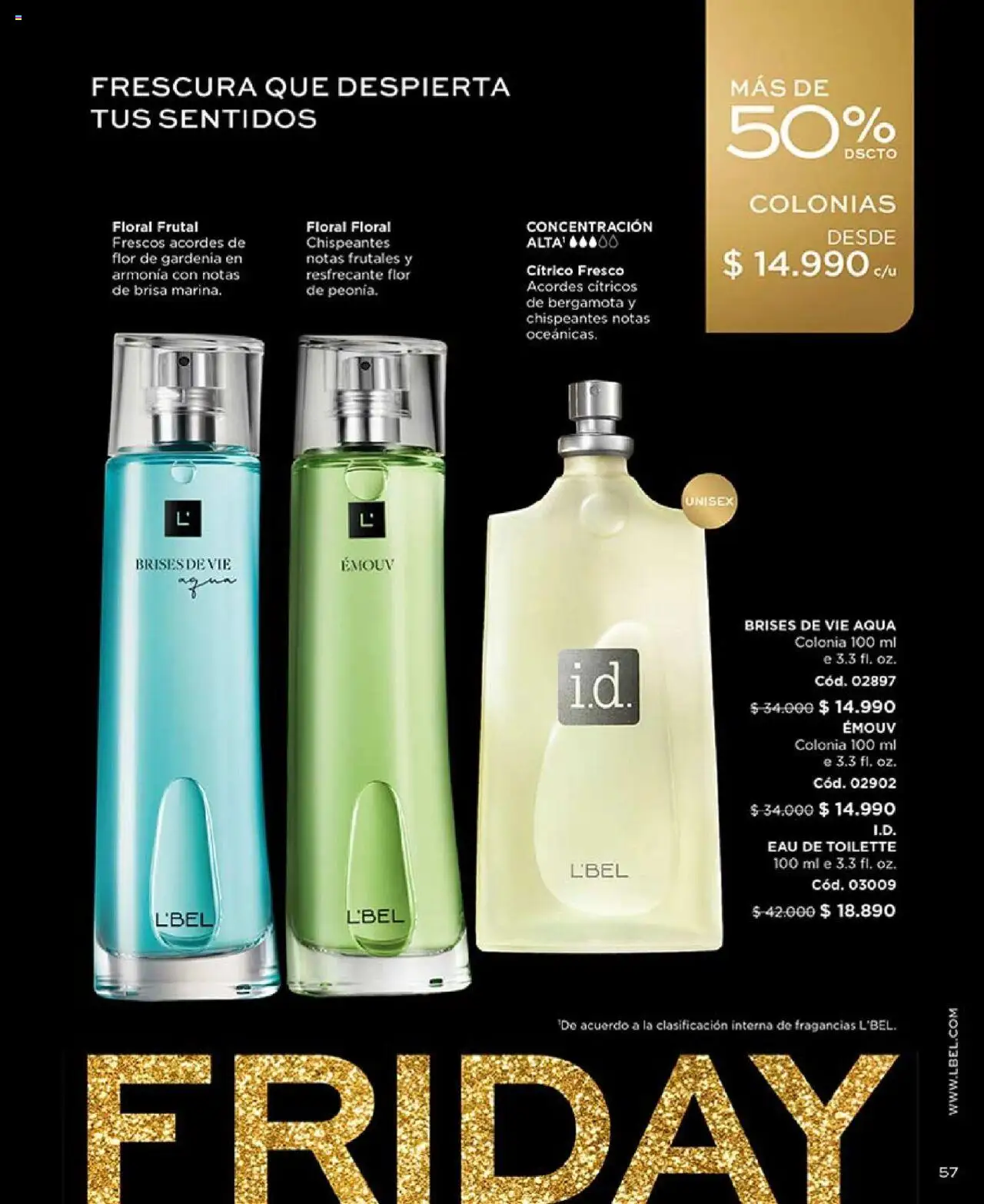 Catálogo L'Bel Campaña 17 │ válido desde el 14.10.2025 | Página: 57 | Productos: Eau de toilette