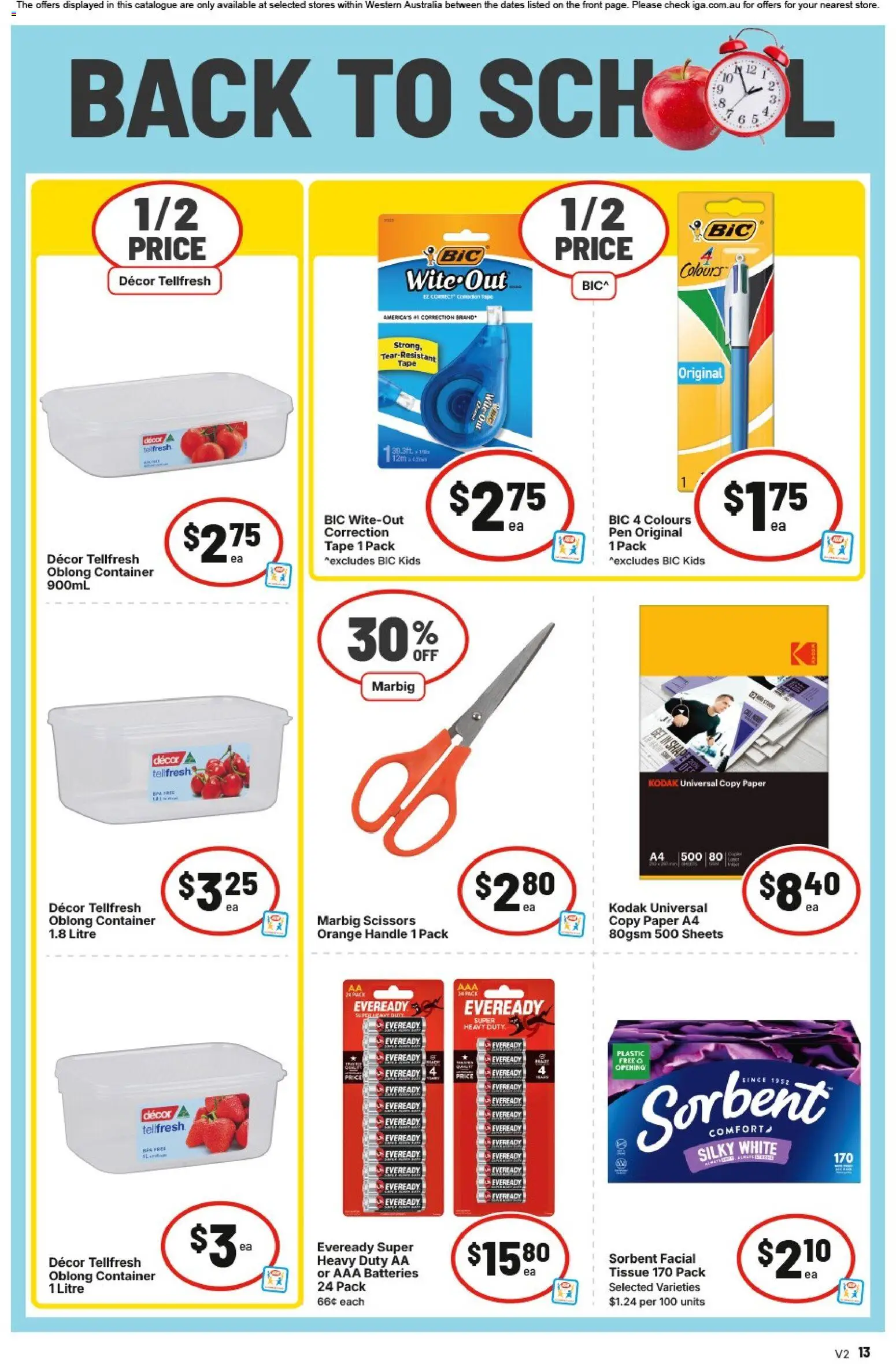 IGA catalogue - valid from 28.01.2026 | Page: 13 | Products: Decor, Scissors, Batteries