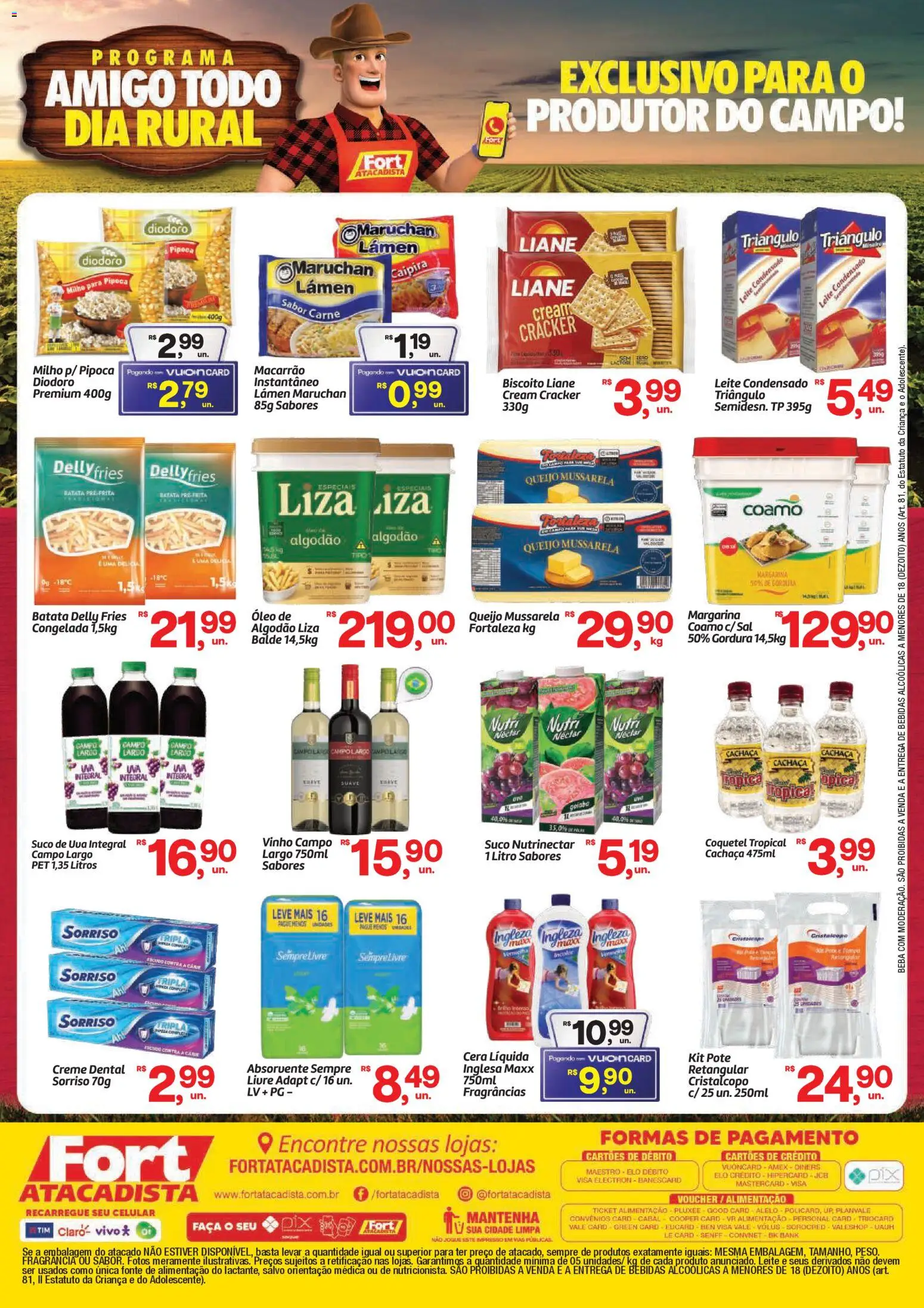 Fort Atacadista Folheto - válido de 08.12.2025 | Página: 2 | Produtos: Leite, Faca, Carne, Cera