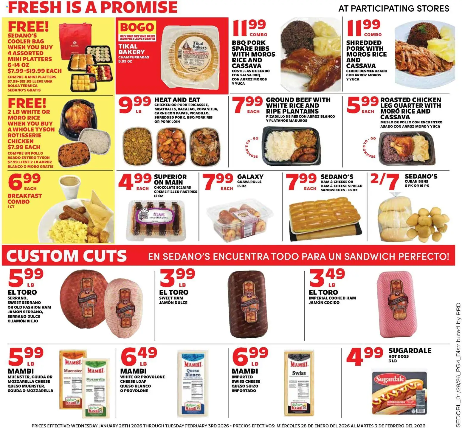 Sedano's Weekly Ad - valid from 28.01.2026 | Page: 4 | Products: Bakery, Ham, Rice, Bag