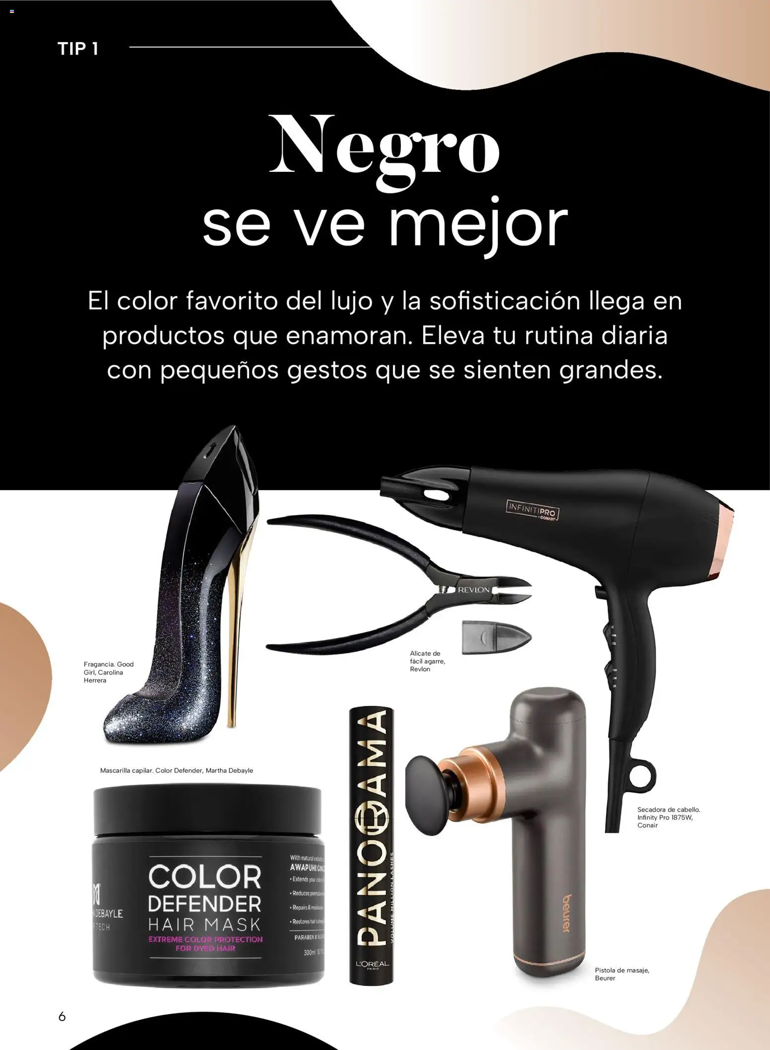 Nuevas ofertas de Chedraui válidas en toda la República Mexicana desde el 24.10.2025. ¡Encuentra las mejores ofertas en Chedraui folleto Vive Bella! | Página: 6 | Productos: Secadora, Alicate, Mascarilla