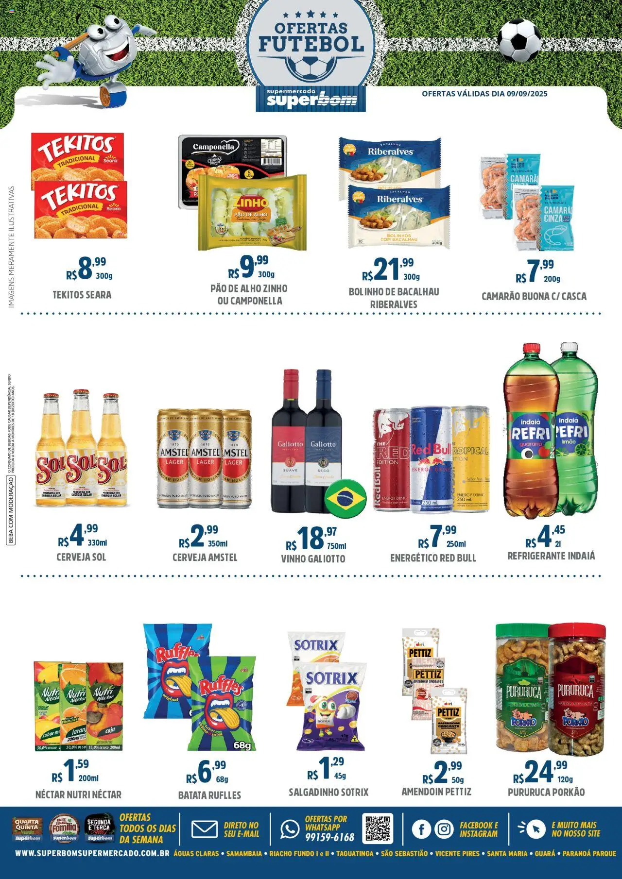 Superbom Folheto - válido de 09.09.2025 | Página: 1 | Produtos: Amendoim, Bacalhau, Pão, Cerveja