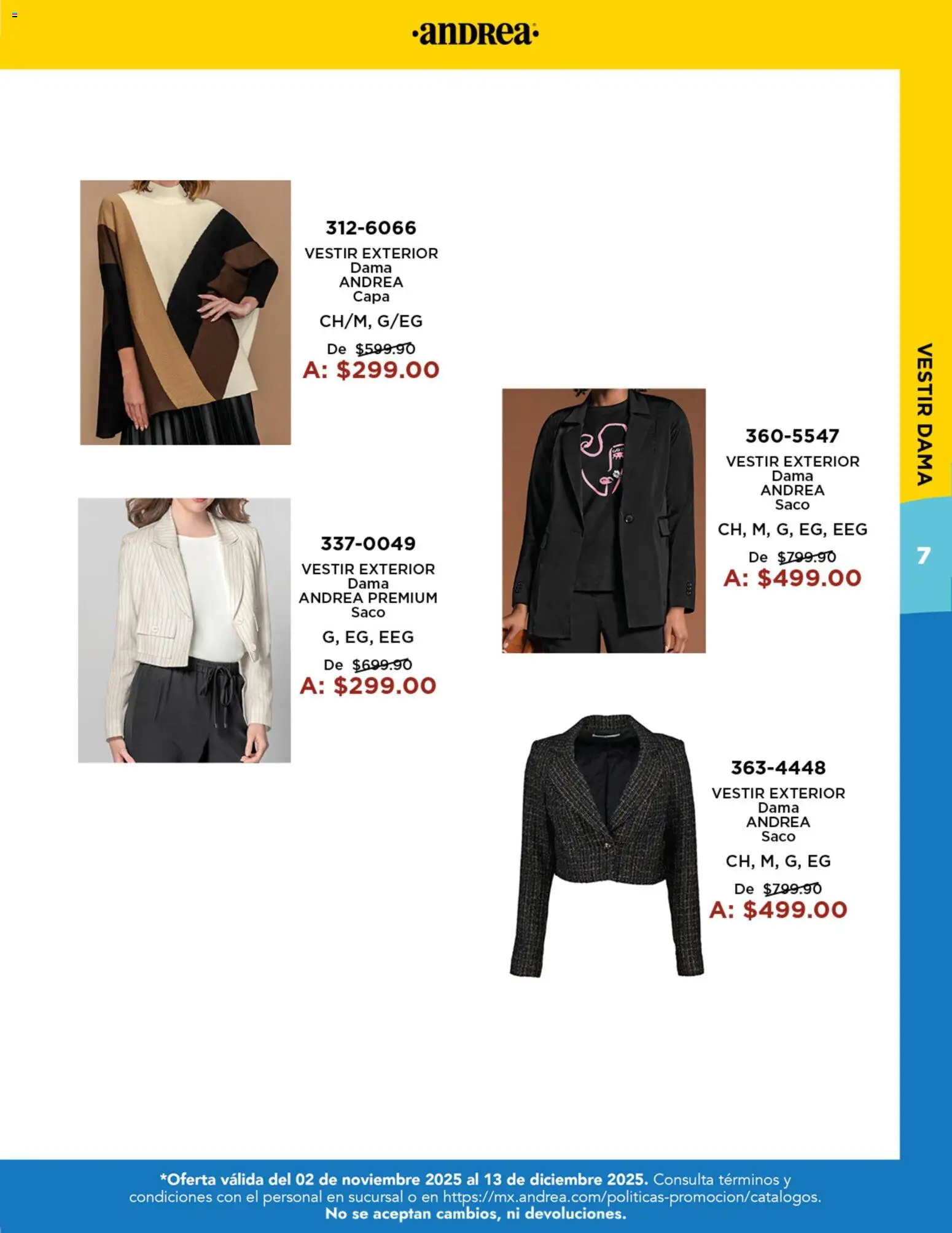 Nuevas ofertas de Andrea válidas en toda la República Mexicana desde el 02.11.2025. ¡Encuentra las mejores ofertas en Andrea catálogo Precios Especiales! | Página: 7