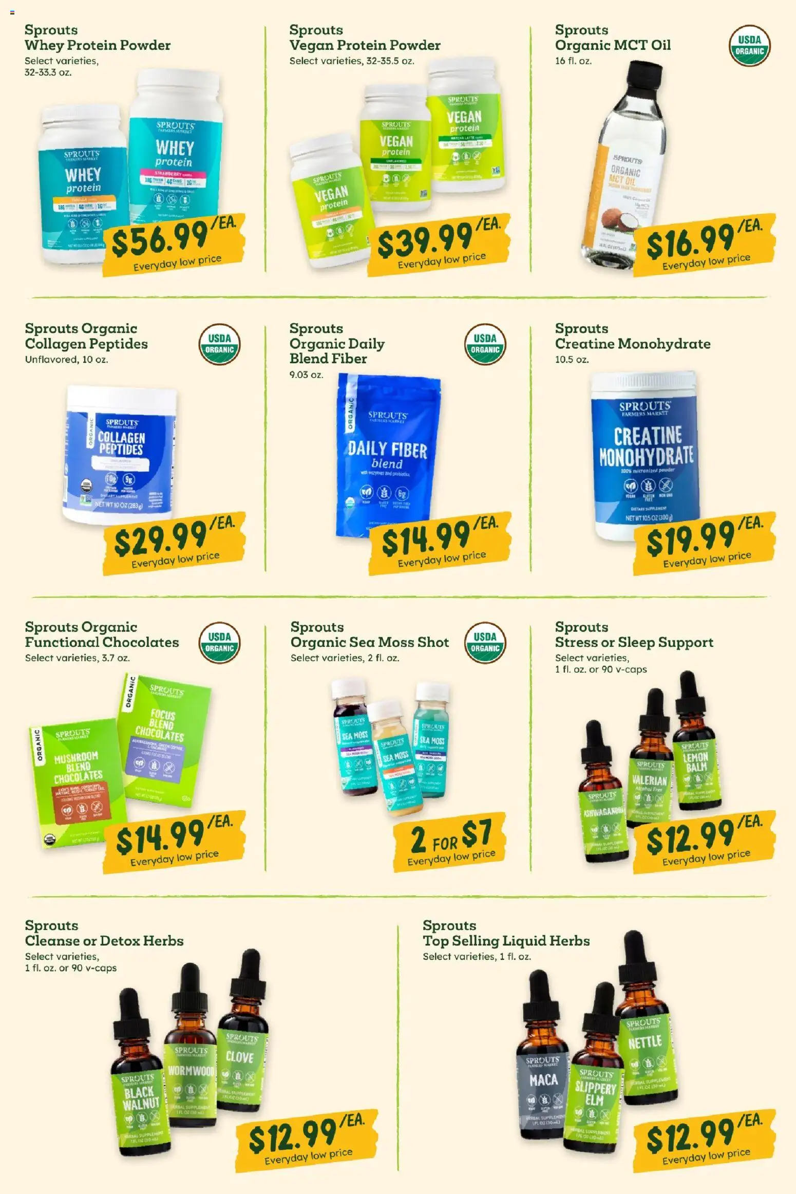 Sprouts Monthly Ad - valid from 29.04.2026 | Page: 37 | Products: Creatine, Powder, Oil, Lemon