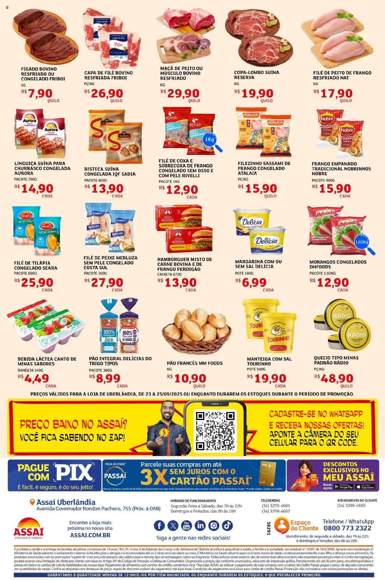 Assaí Atacadista Folheto - válido de 23.09.2025 | Página: 2 | Produtos: Celular, Morangos, Sal, Frango