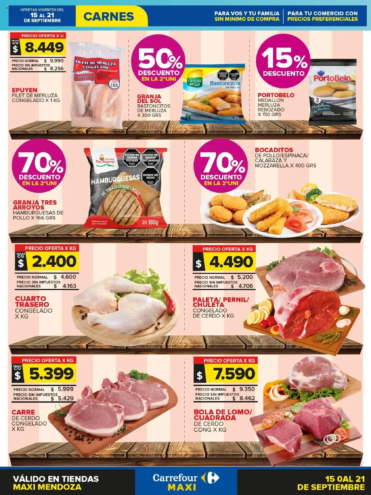 Carrefour Maxi Frutas y Verduras | Mendoza │ válido desde el 15.09.2025 | Página: 2 | Productos: Pollo, Pescado, Cerdo