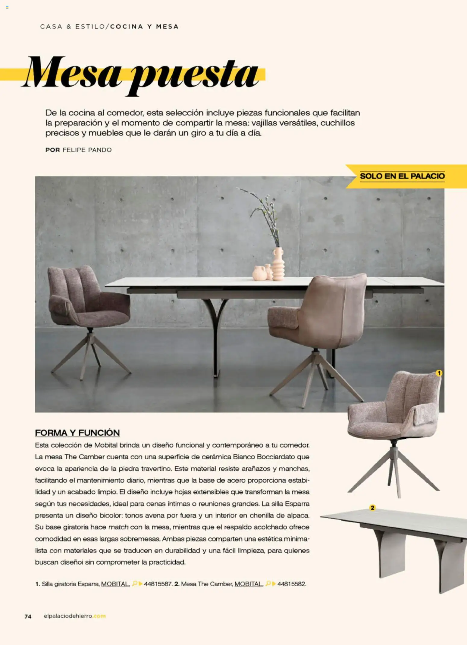 Nuevas ofertas de Palacio De Hierro válidas en toda la República Mexicana desde el 01.03.2026. ¡Encuentra las mejores ofertas en Palacio De Hierro catálogo! | Página: 76 | Productos: Silla, Cocina, Mesa, Acolchado