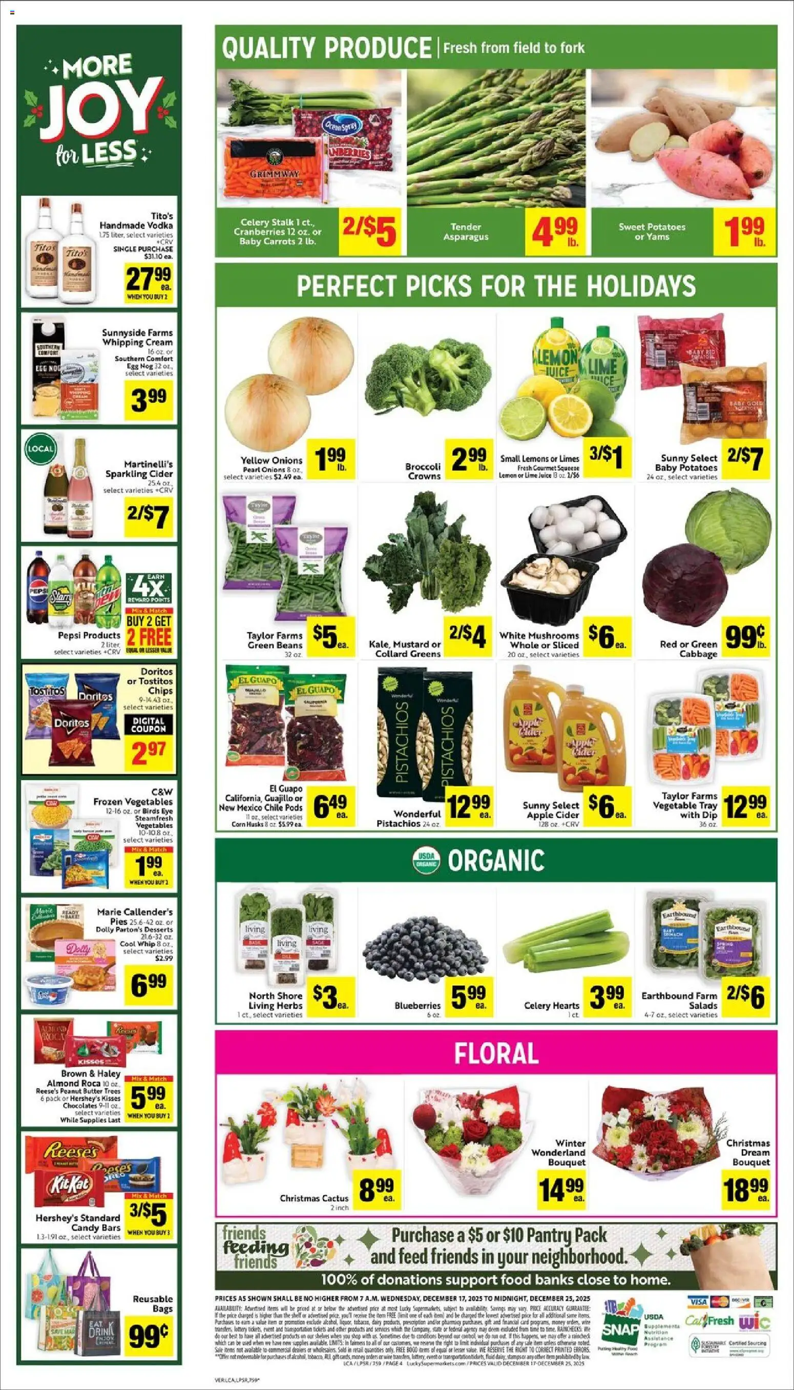 Lucky Supermarkets Weekly - CA - valid from 17.12.2025 | Page: 6 | Products: Shelf, Potatoes, Lemon, Lime