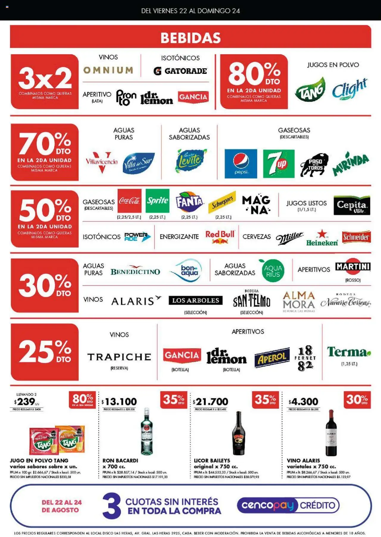 Disco ofertas - Córdoba │ válido desde el 22.08.2025 | Página: 5 | Productos: Sobre, Polvo, Fernet, Jugo