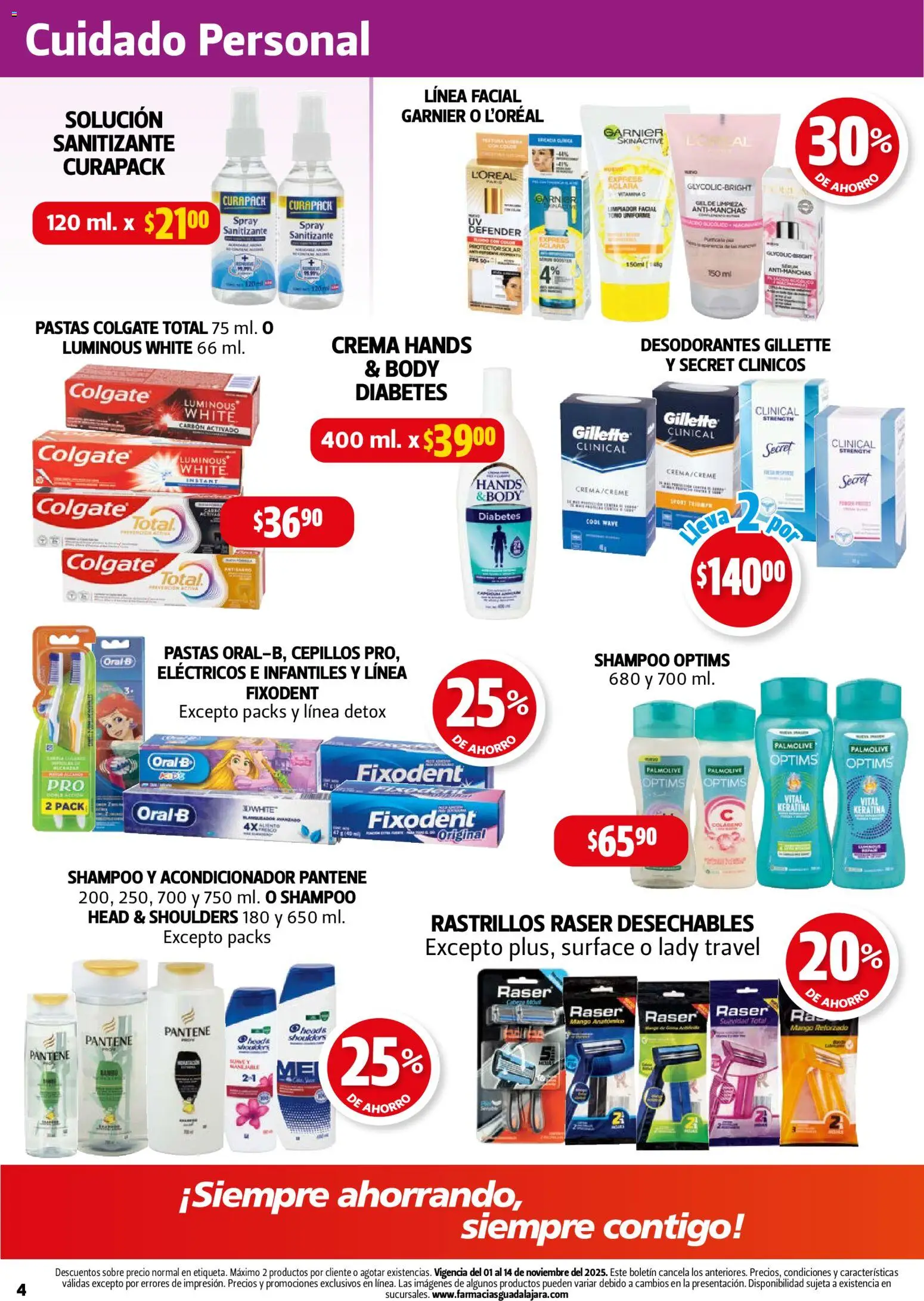 Nuevas ofertas de Farmacia Guadalajara válidas en toda la República Mexicana desde el 01.11.2025. ¡Encuentra las mejores ofertas en Farmacia Guadalajara catálogo! | Página: 4