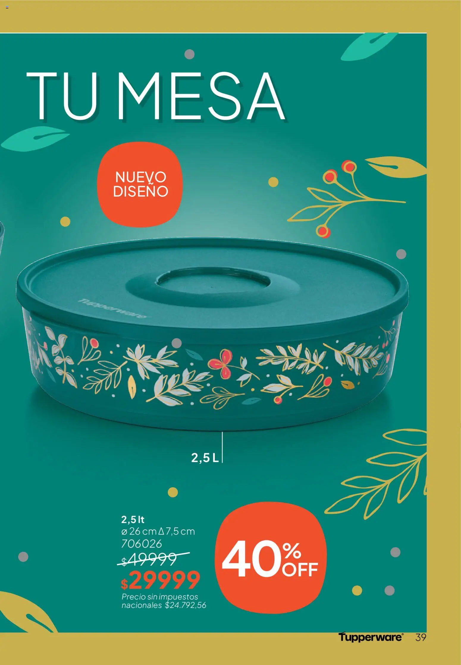 Tupperware Folleto │ válido desde el 09.12.2025 | Página: 40 | Productos: Mesa