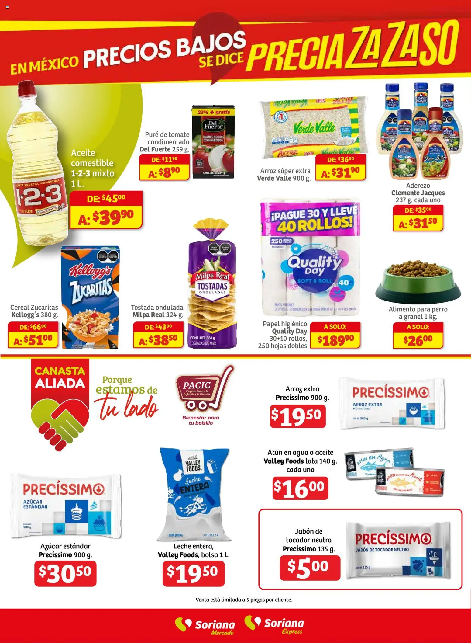 Nuevas ofertas de Soriana válidas en toda la República Mexicana desde el 20.11.2025. ¡Encuentra las mejores ofertas en Soriana - Fin de Semana Mercado: Ver, Tab, Chis, Camp, Yuc y Q. Roo! | Página: 4
