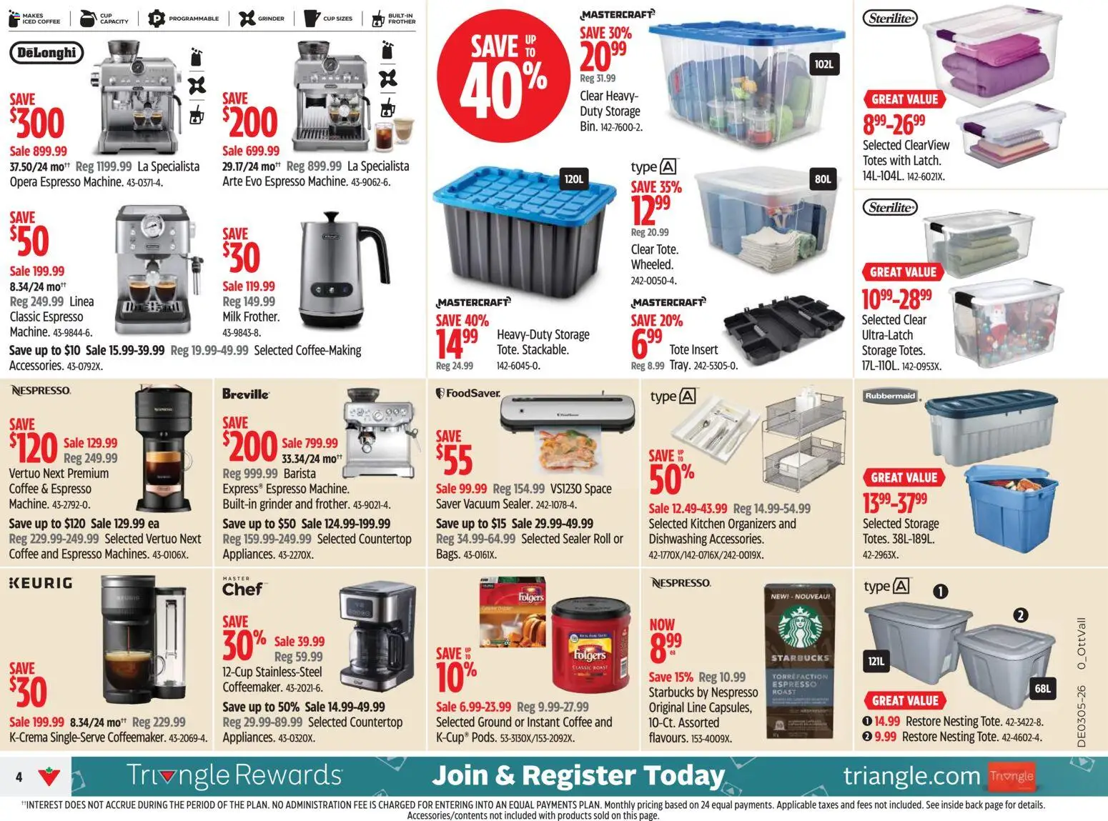 Canadian Tire flyer valid from 29.01.2026 | Page: 4 | Products: Grinder, Milk, Coffee