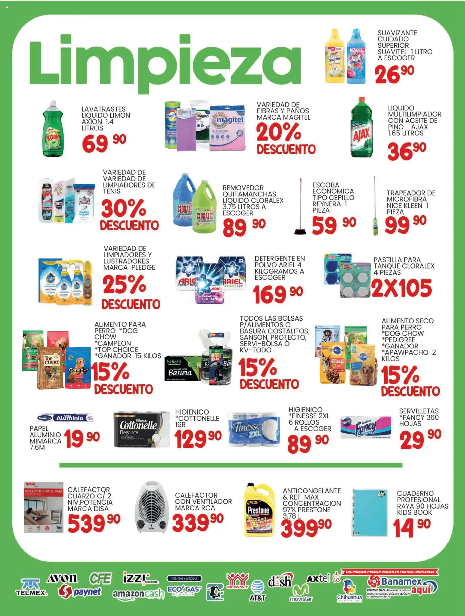 Nuevas ofertas de Alsuper válidas en toda la República Mexicana desde el 13.01.2026. ¡Encuentra las mejores ofertas en Alsuper folleto Chihuahua Estado! | Página: 5 | Productos: Cepillo, Escoba, Cuaderno, Servilletas