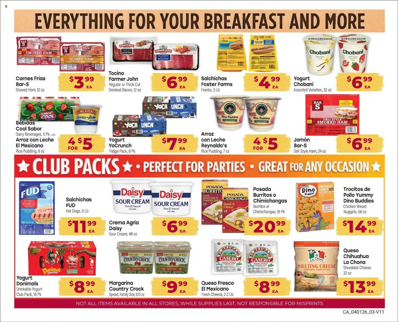 Cardenas Monthly Ad - valid from 01.04.2026 | Page: 3 | Products: Cheese, Yogurt, Rice, Cream