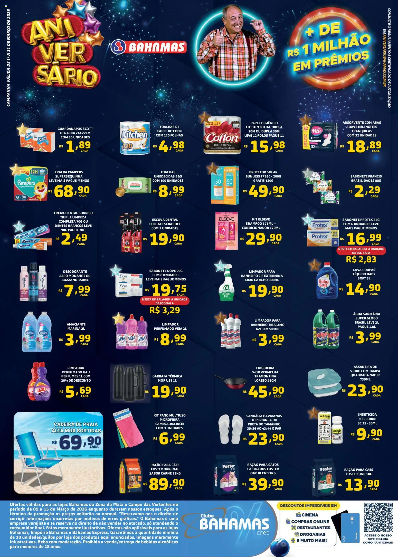 Bahamas Supermercados Folheto - válido de 09.03.2026 | Página: 4 | Produtos: Fralda pampers, Condicionador, Carne, Creme dental