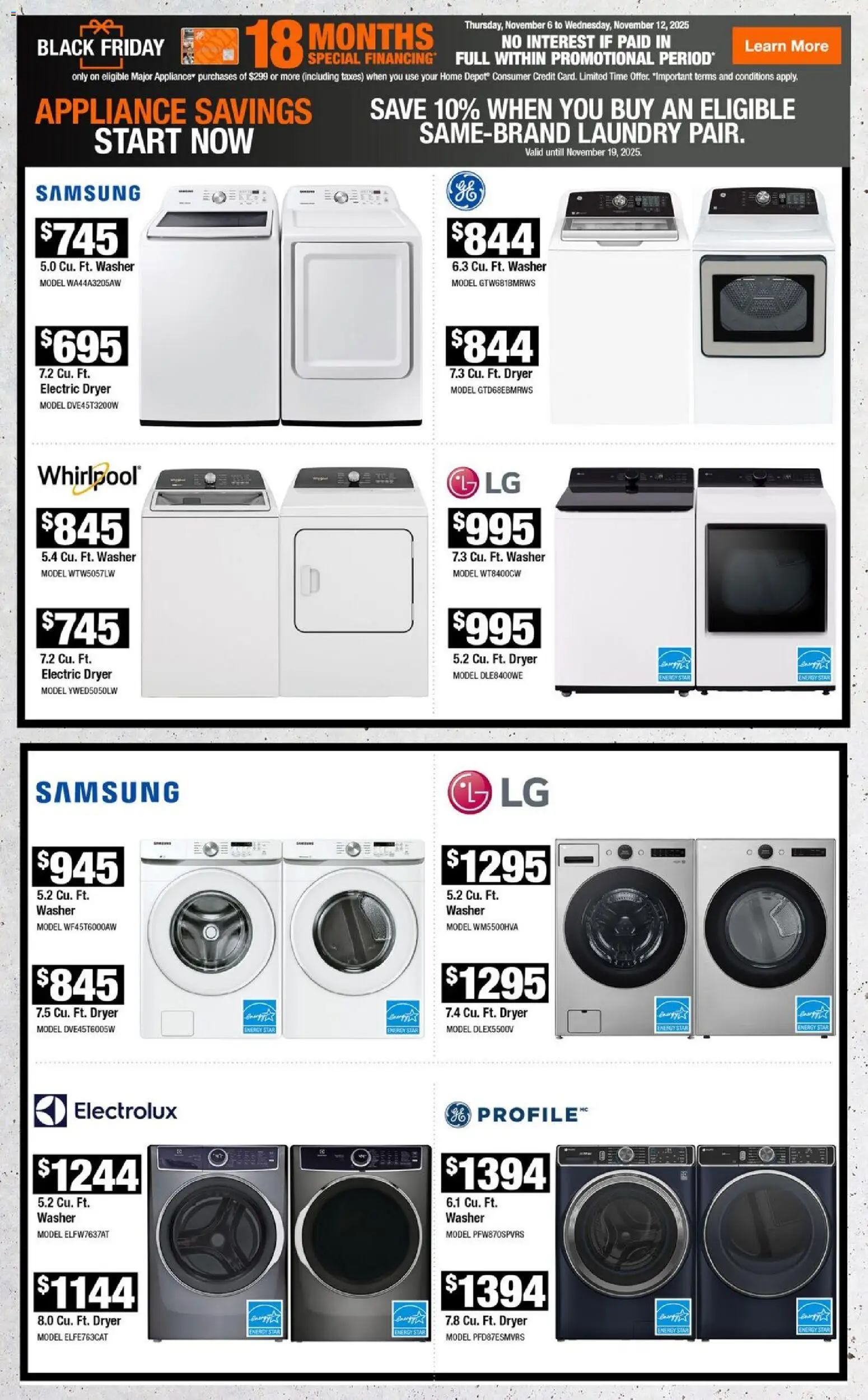 Home Depot flyer valid from 06.11.2025 | Page: 9 | Products: Dryer