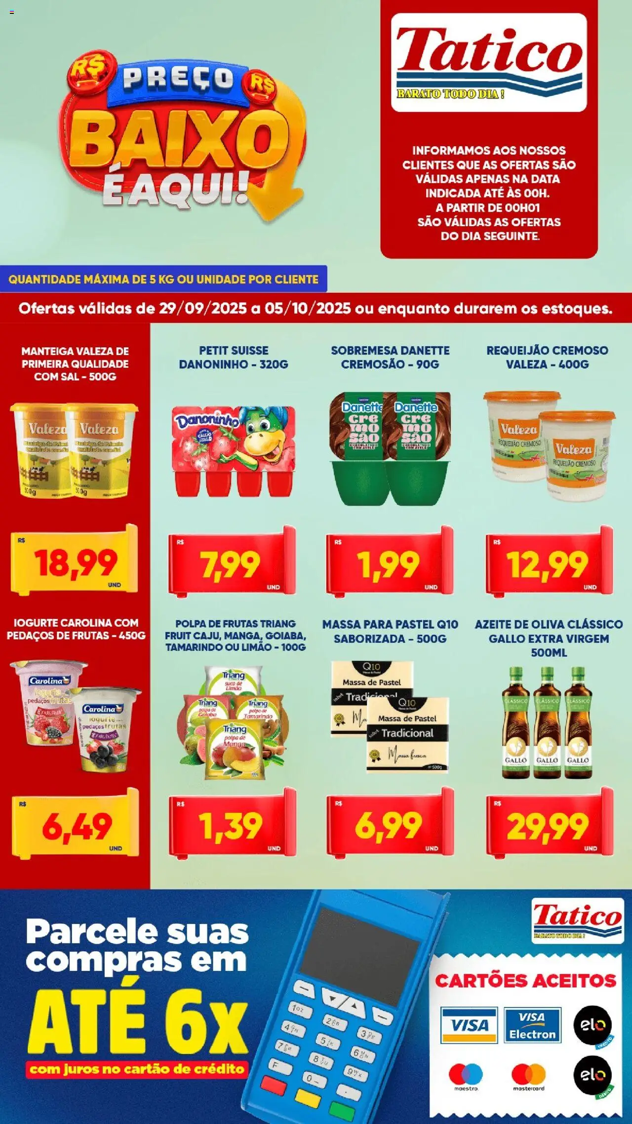 Tatico Folheto - válido de 29.09.2025 | Página: 2 | Produtos: Tamarindo, Massa, Massa de pastel, Requeijão