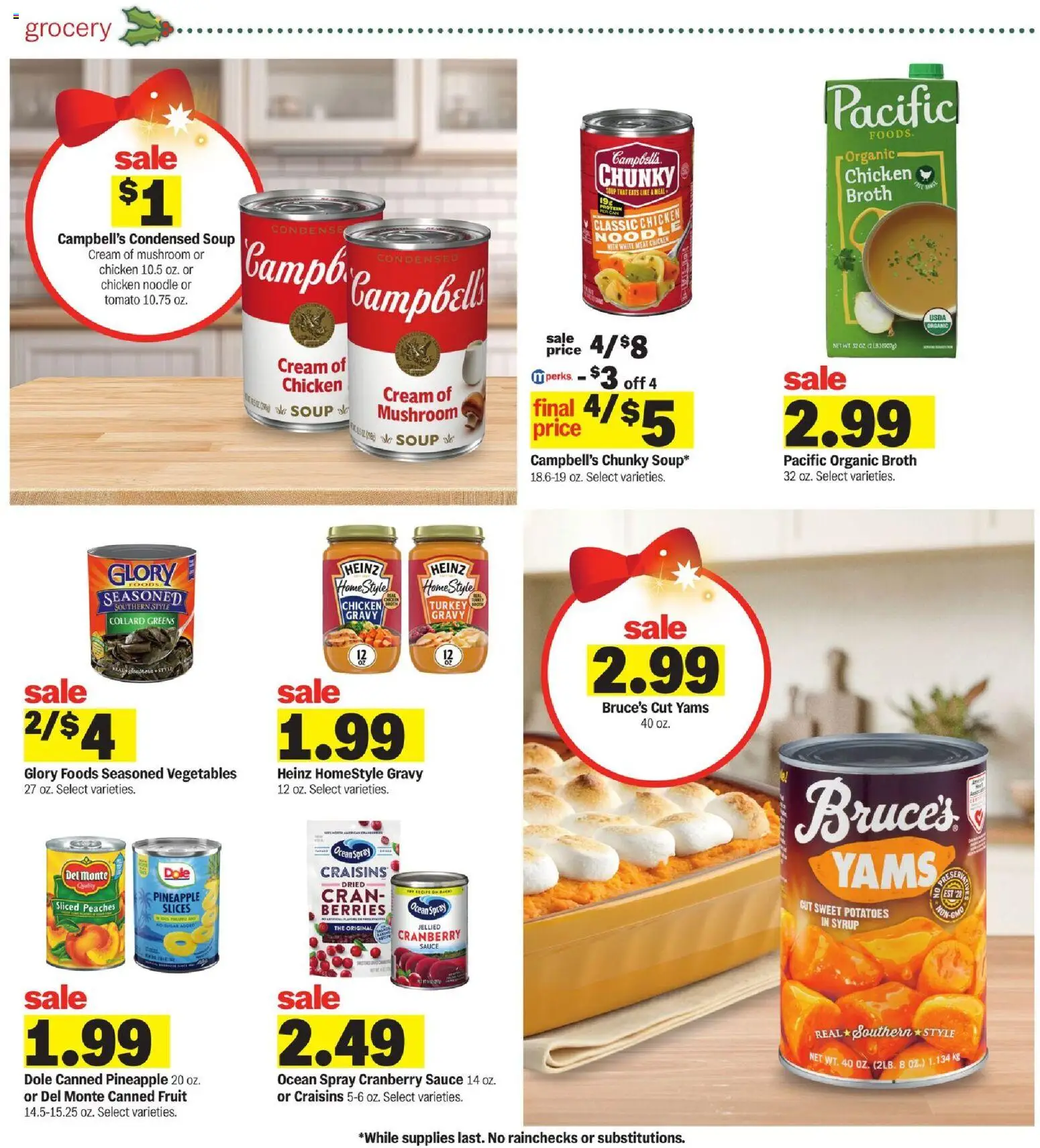 Meijer Weekly Ad - MI - valid from 19.11.2025 | Page: 12 | Products: Peaches, Pineapple, Cream, Vegetables