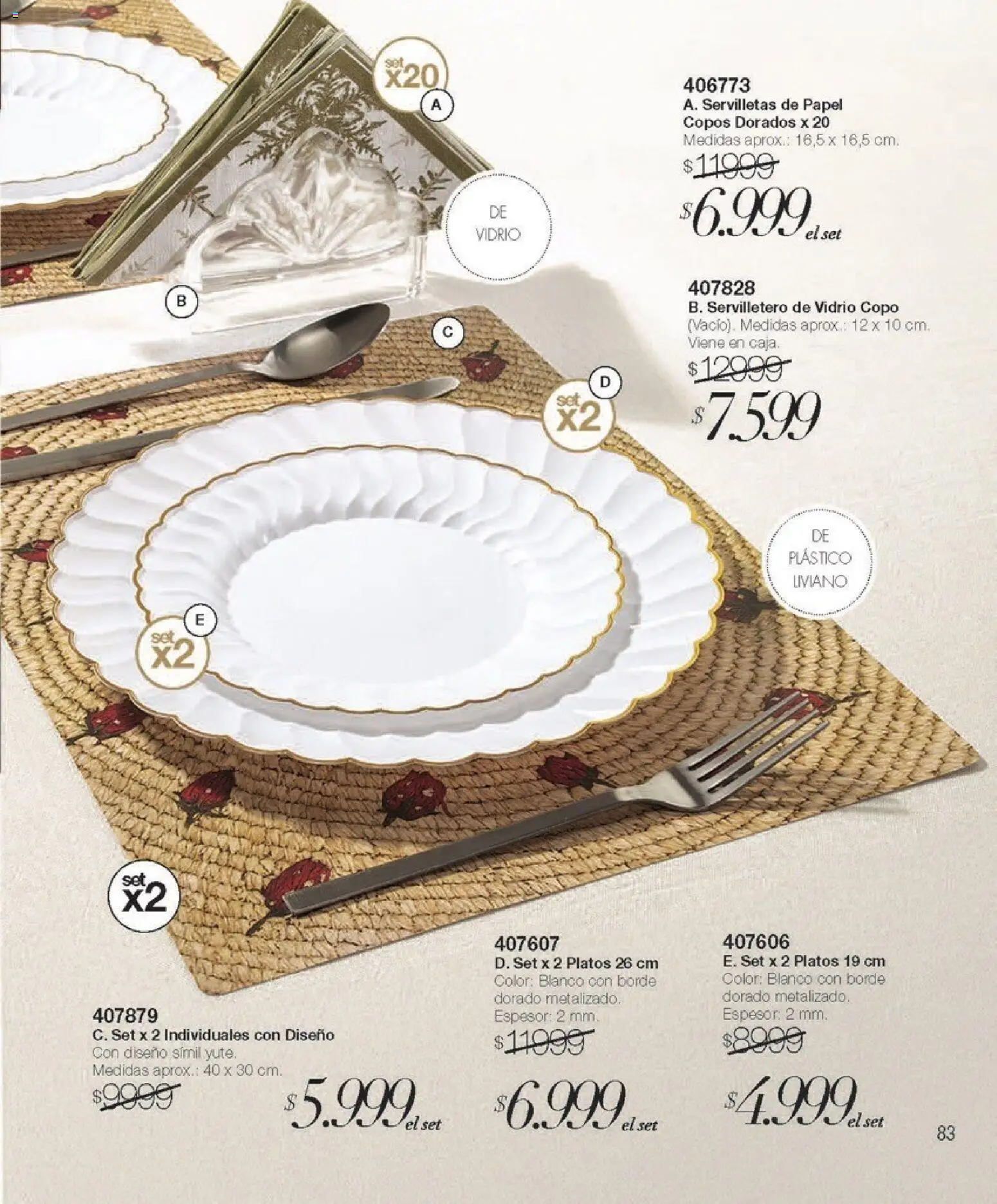 Violetta - Violetta Cosméticos │ válido desde el 09.03.2026 | Página: 83 | Productos: Copos, Servilletas, Servilletero, Caja