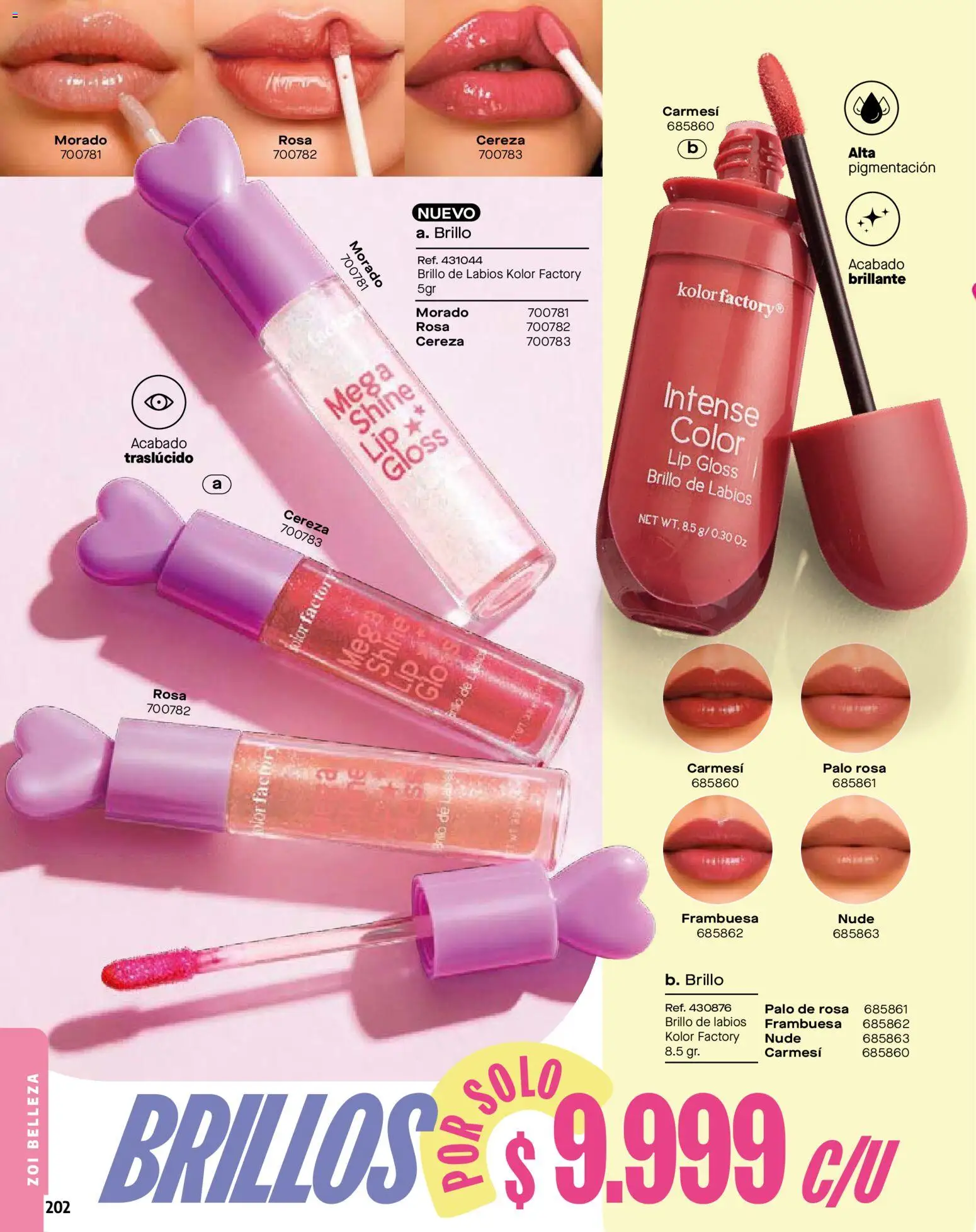 Carmel revista - valida desde el 01.02.2026 | Página: 202 | Productos: Brillo, Brillo de labios