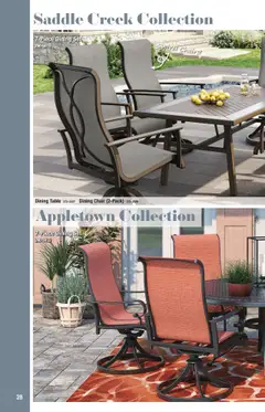 Preview of Menards weekly ads valid from 19.02.2025 | Page: 28 | Products: Table, Chair, Swivel