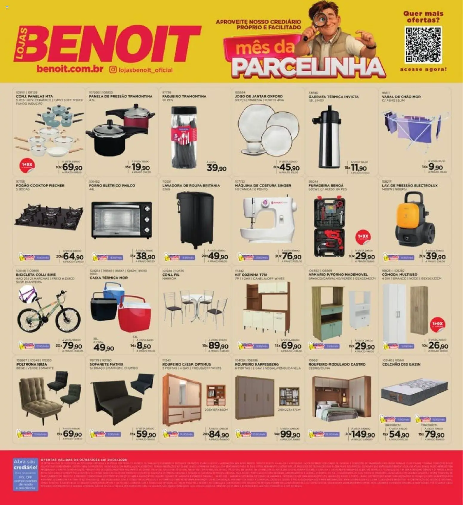 Benoit Folheto - válido de 01.03.2026 | Página: 12 | Produtos: Forno, Fogão, Furadeira, Panela de pressão