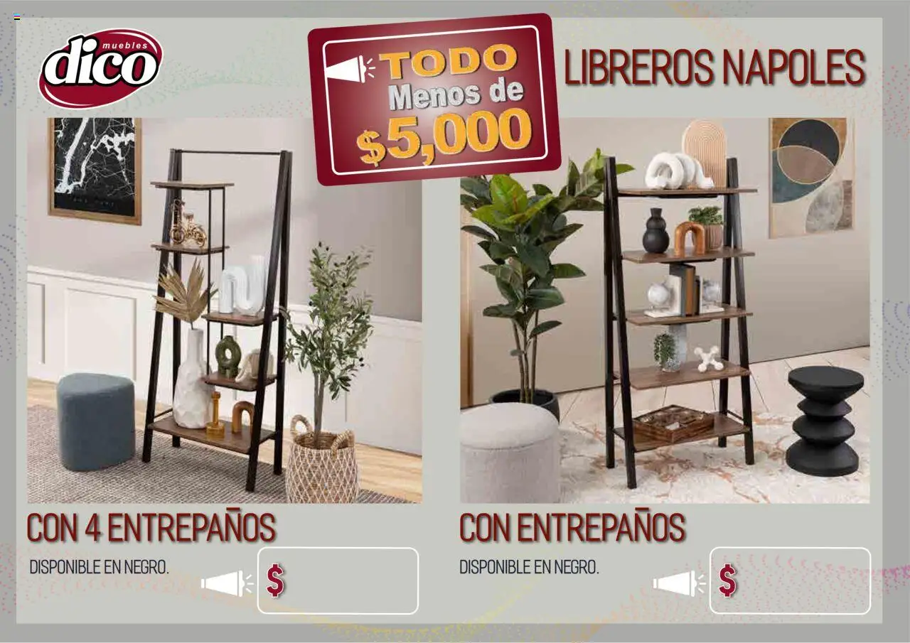 Nuevas ofertas de Muebles Dico válidas en toda la República Mexicana desde el 12.02.2025. ¡Encuentra las mejores ofertas en Muebles Dico catálogo Todo Menos! | Página: 52 | Productos: Mesa de TV, Mesa