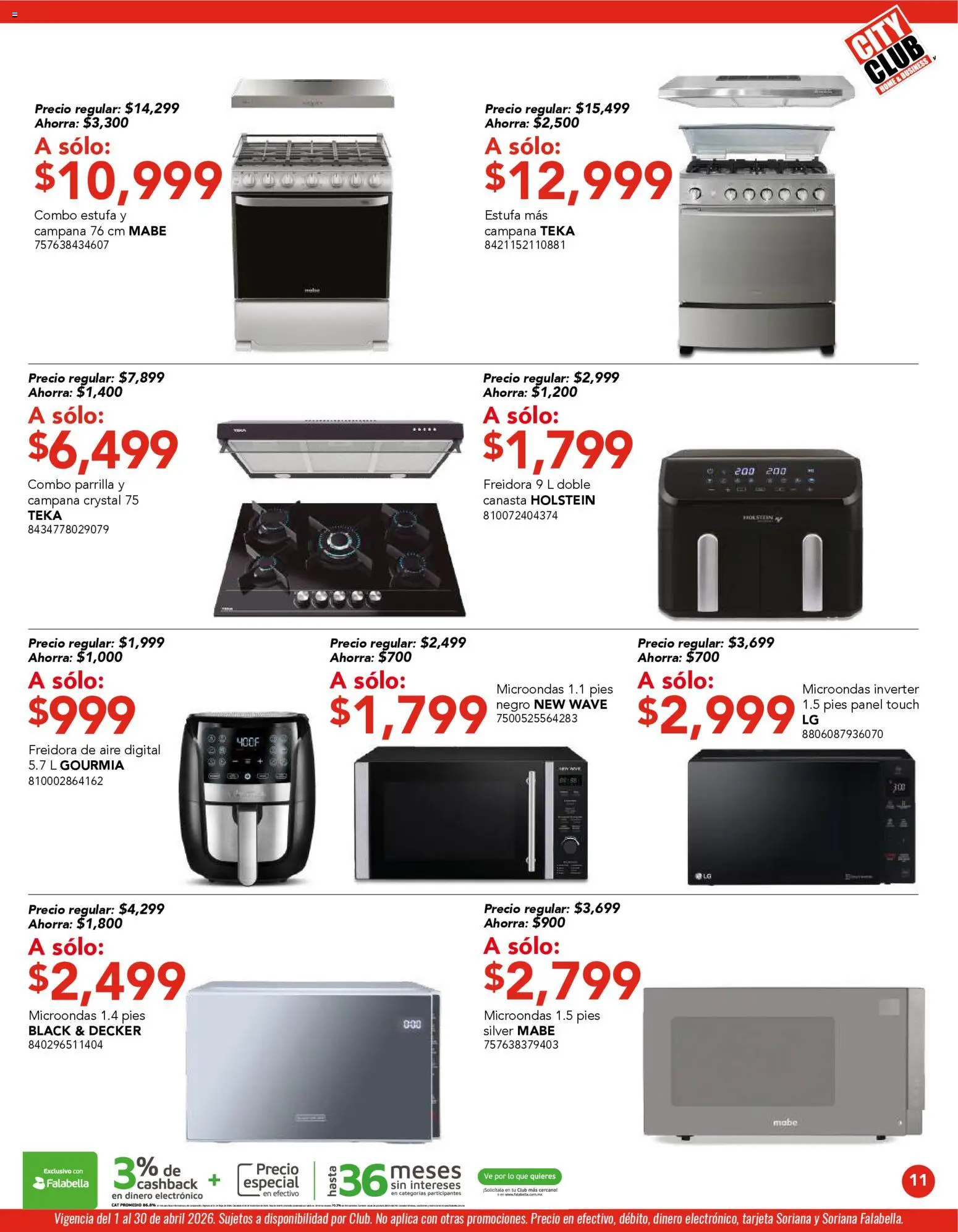 Nuevas ofertas de City Club válidas en toda la República Mexicana desde el 01.04.2026. ¡Encuentra las mejores ofertas en City Club catálogo! | Página: 11
