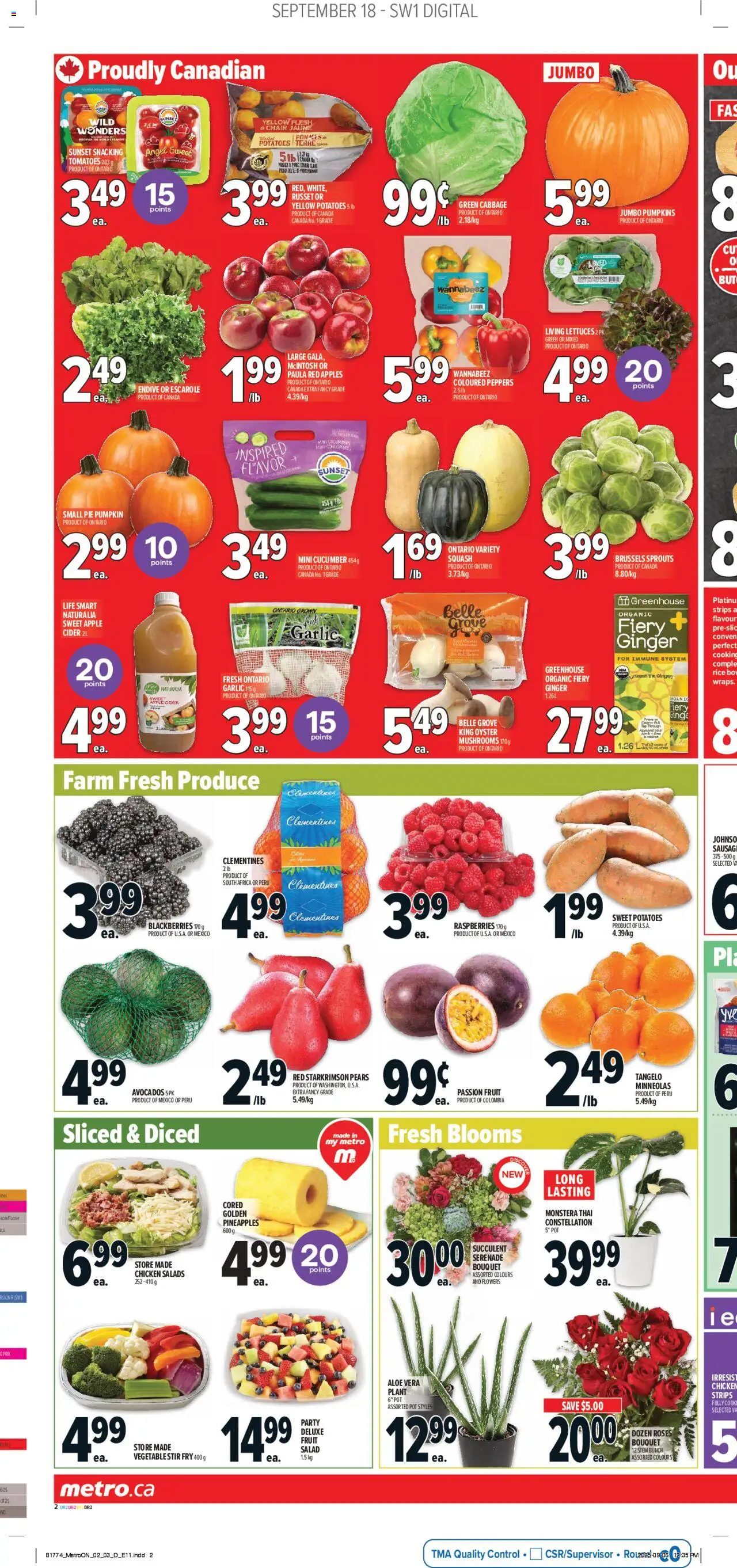 Metro flyer valid from 18.09.2025 | Page: 6 | Products: Rice, Salad, Chair, Apples
