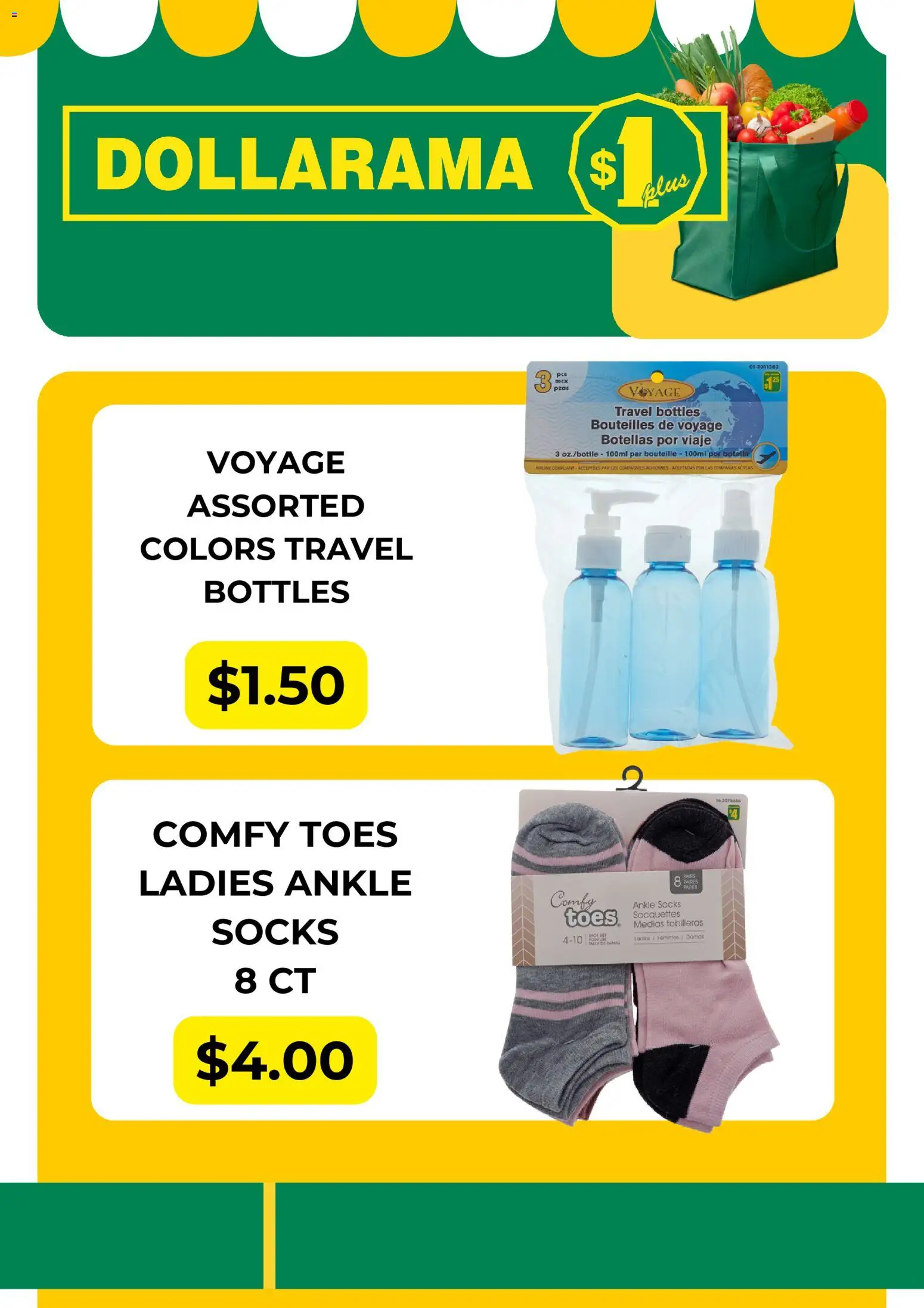 Dollarama flyer valid from 23.02.2026 | Page: 1 | Products: Socks